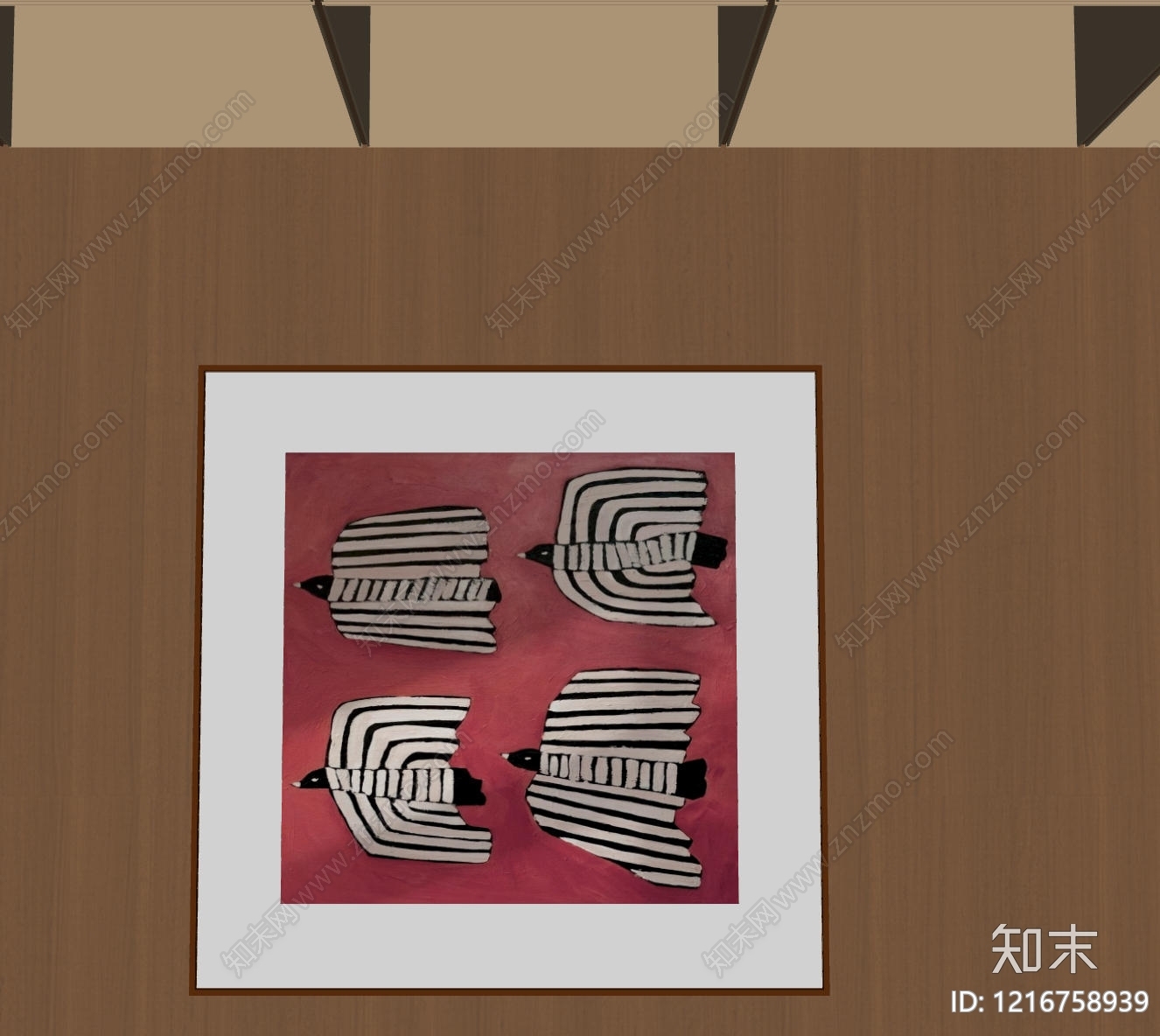 现代挂画SU模型下载【ID:1216758939】