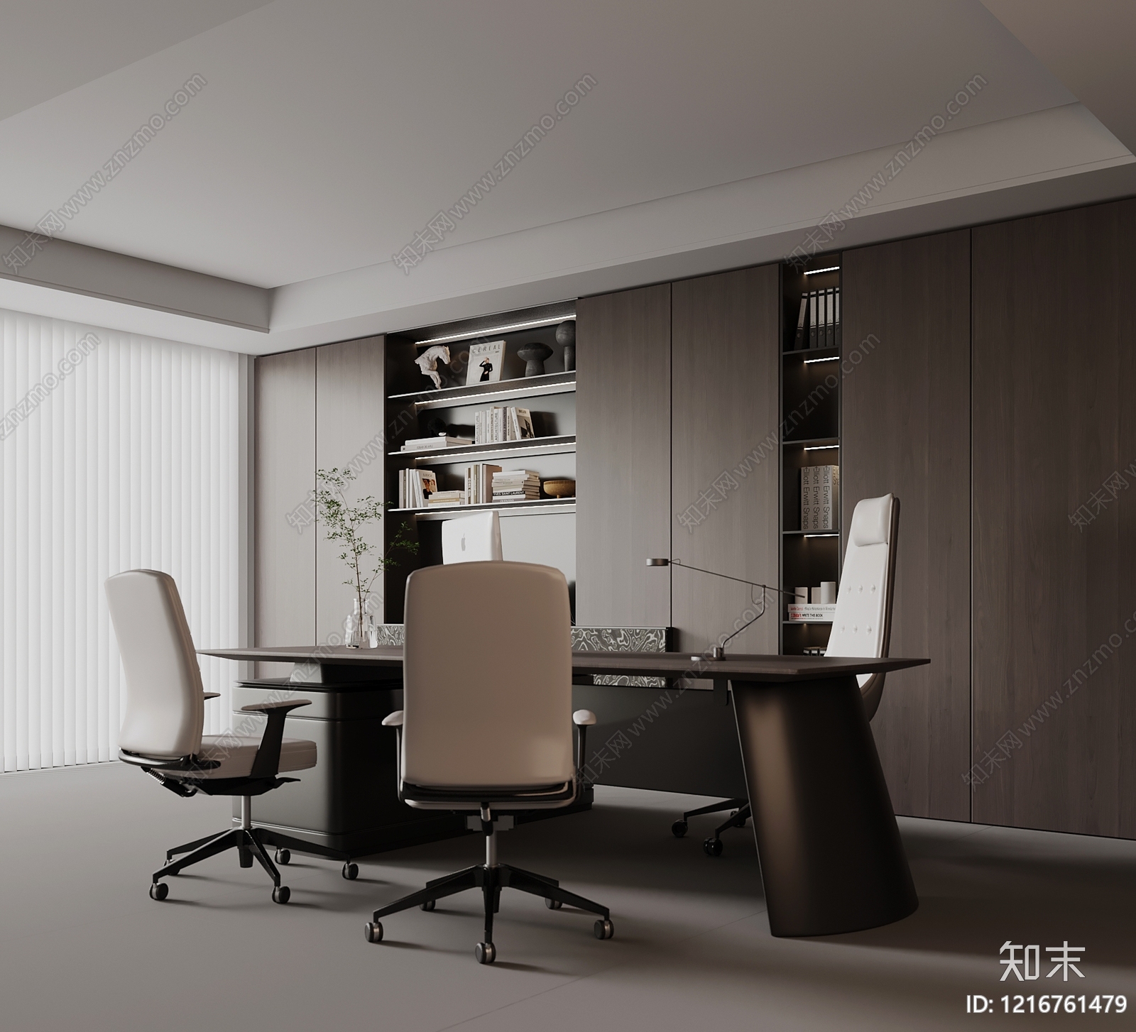 极简董事长办公室3D模型下载【ID:1216761479】