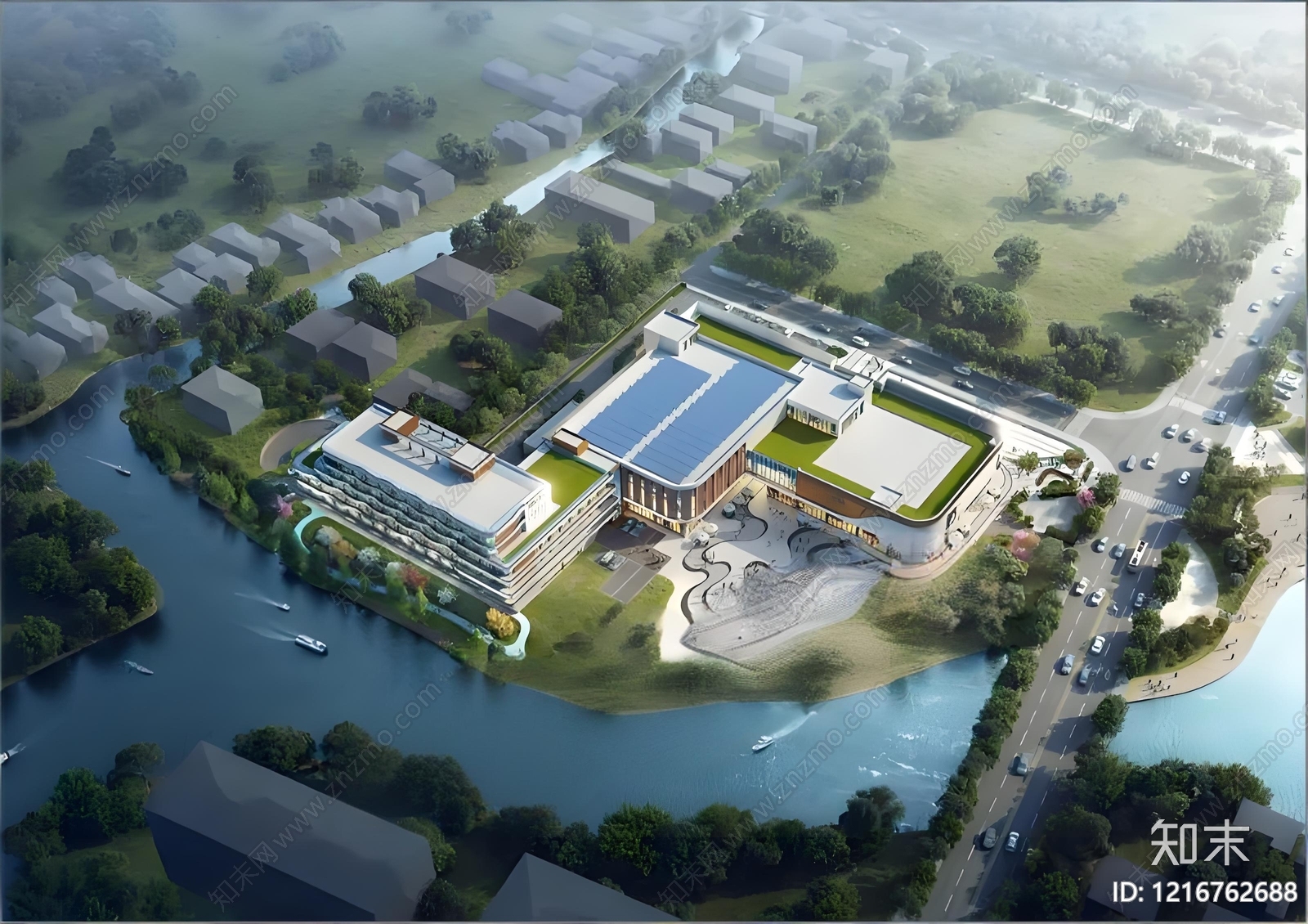 现代农贸市场建筑施工图下载【ID:1216762688】