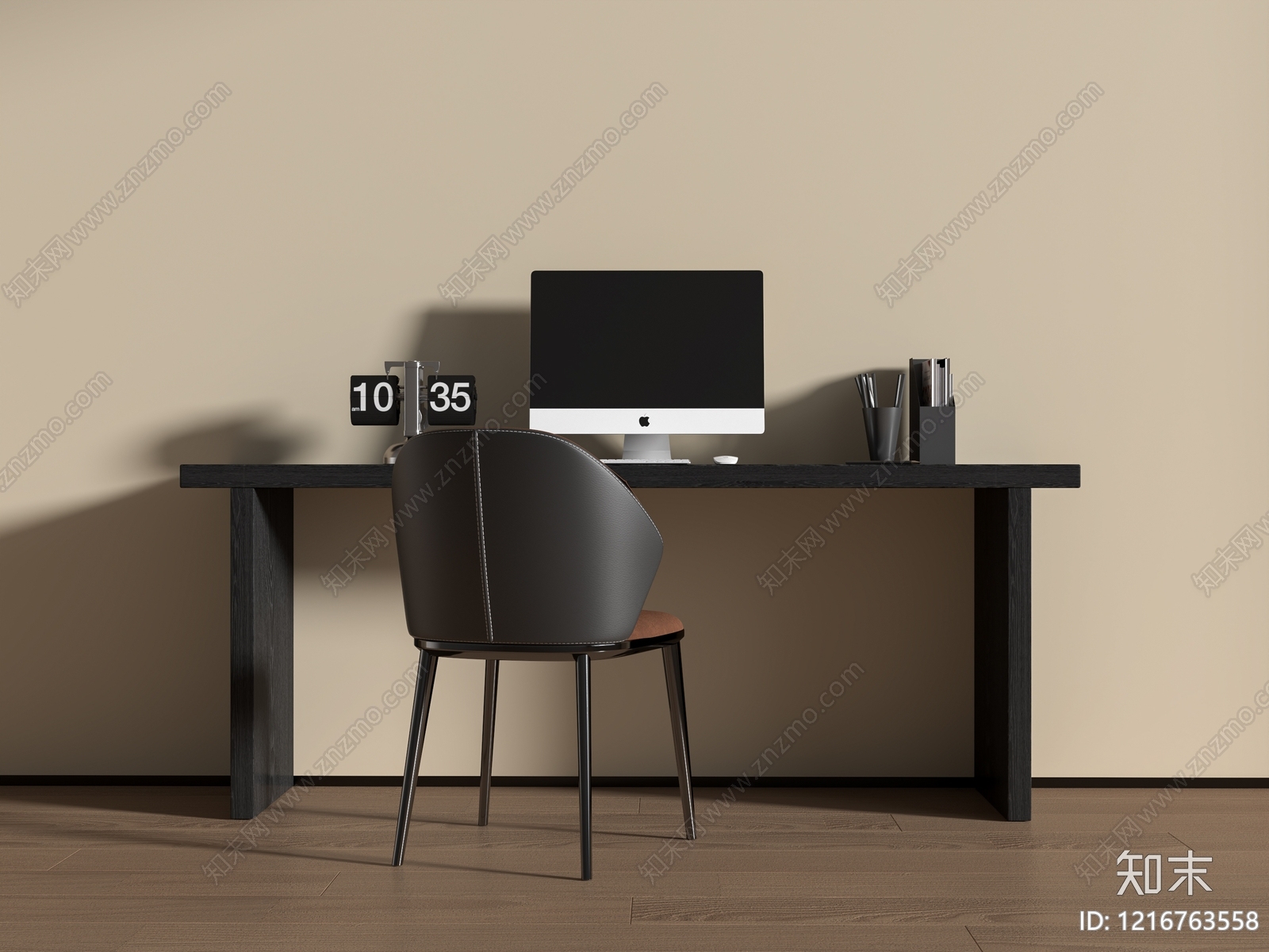 极简书桌椅3D模型下载【ID:1216763558】
