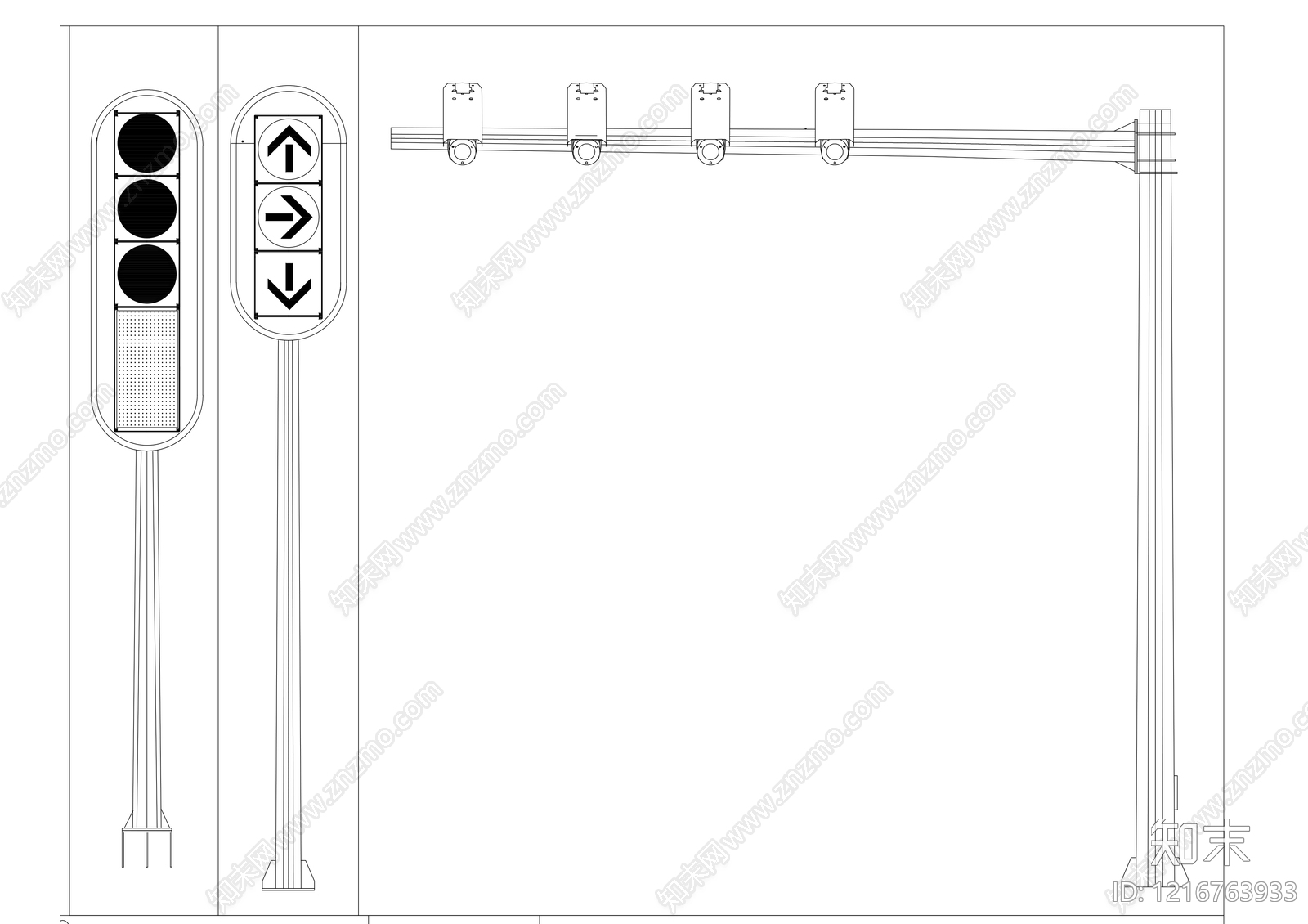 现代监控施工图下载【ID:1216763933】