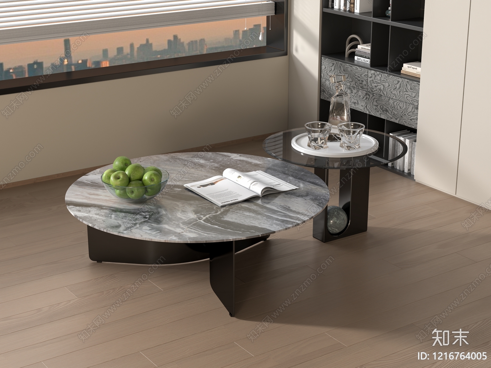 现代简约茶几3D模型下载【ID:1216764005】