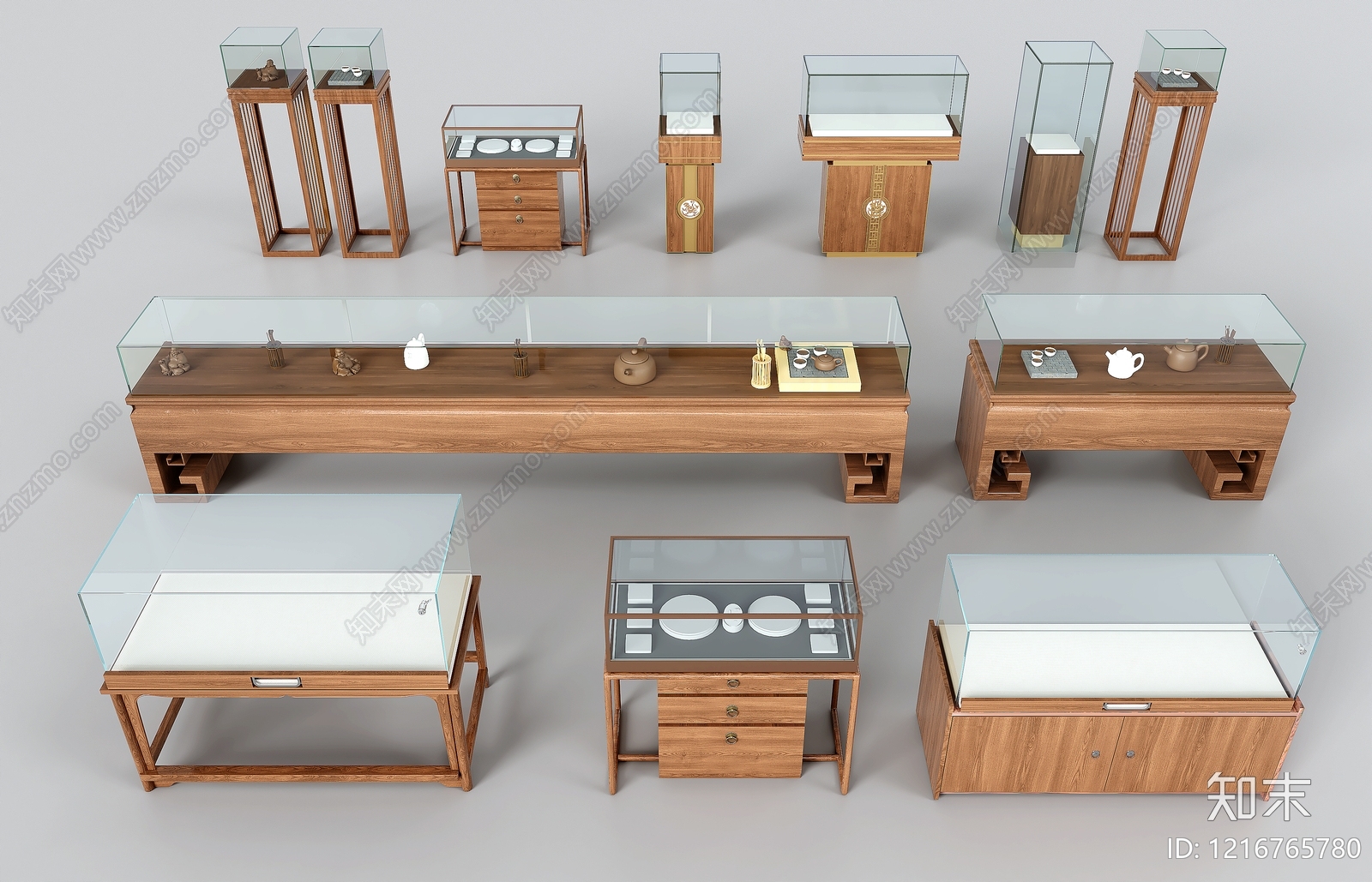 新中式陶瓷展厅3D模型渲染效果图