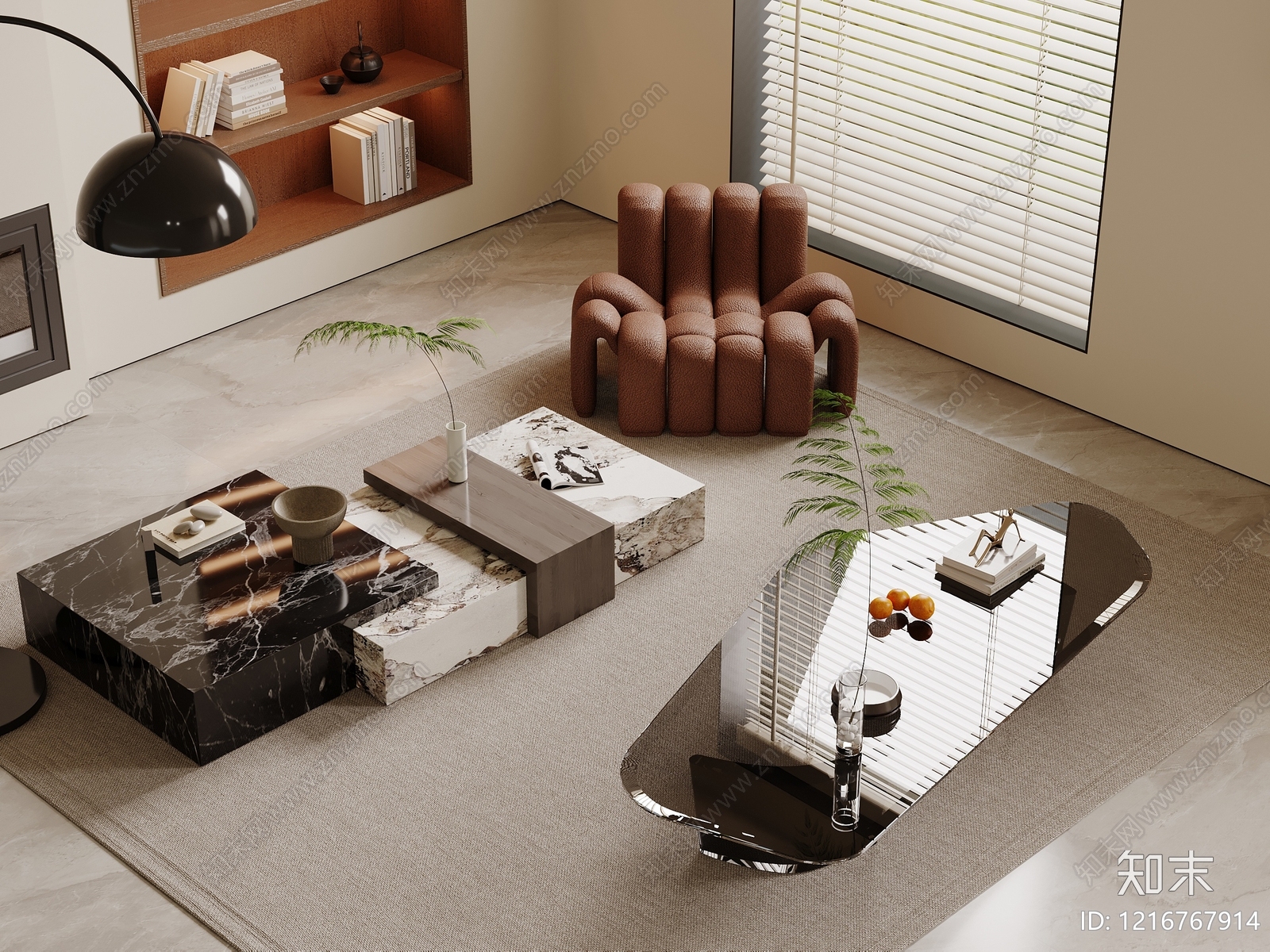现代简约茶几3D模型下载【ID:1216767914】