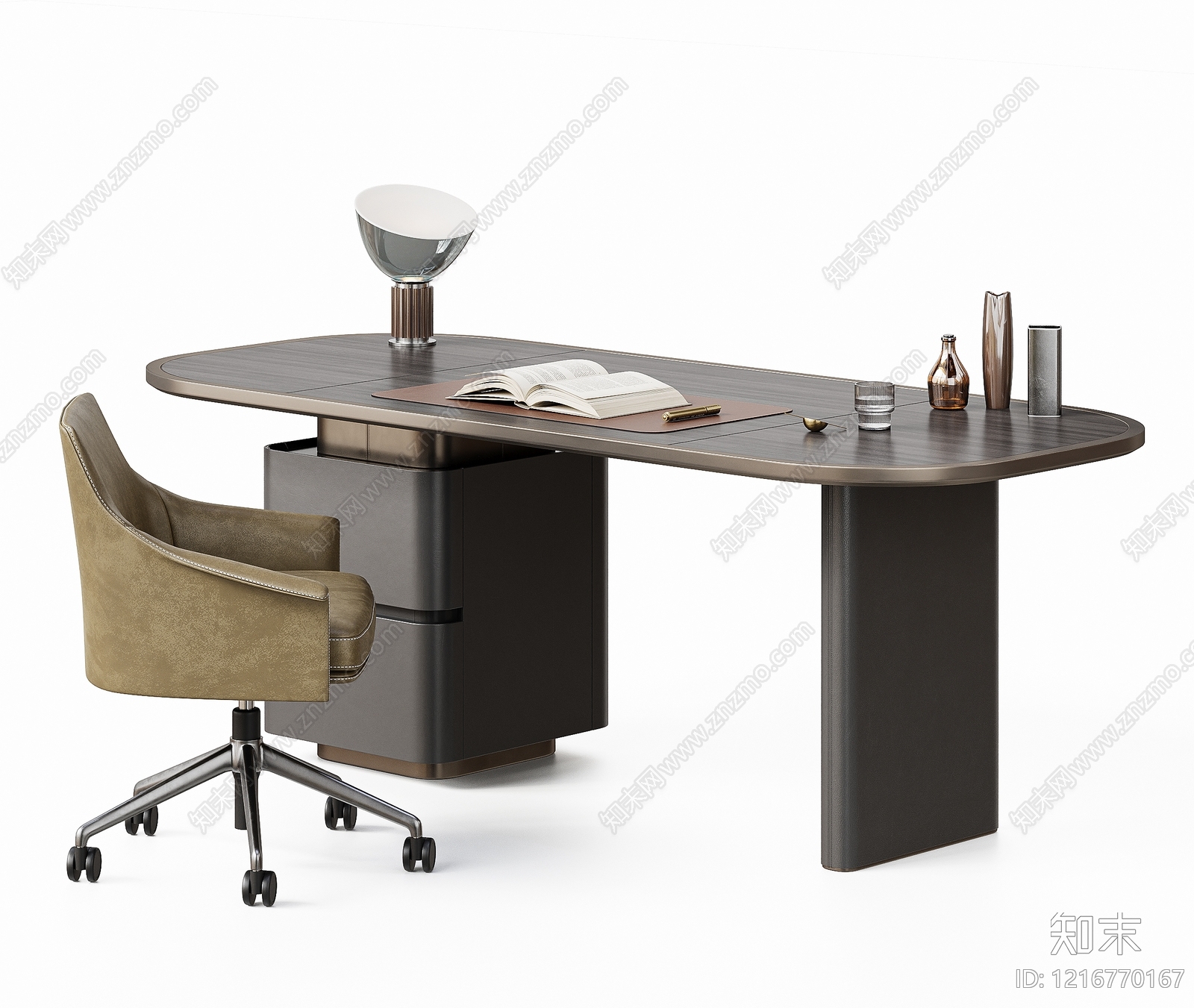 意式办公桌椅3D模型下载【ID:1216770167】