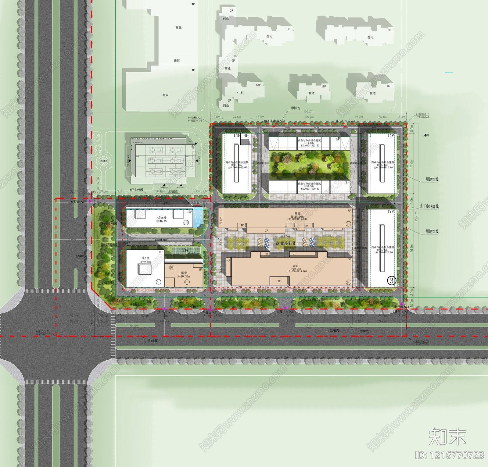现代商业街cad施工图下载【ID:1216770723】