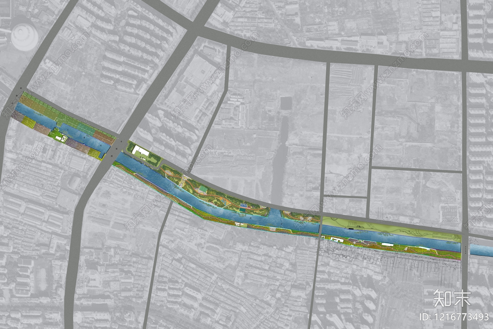 路侧绿化带景观施工图下载【ID:1216773493】