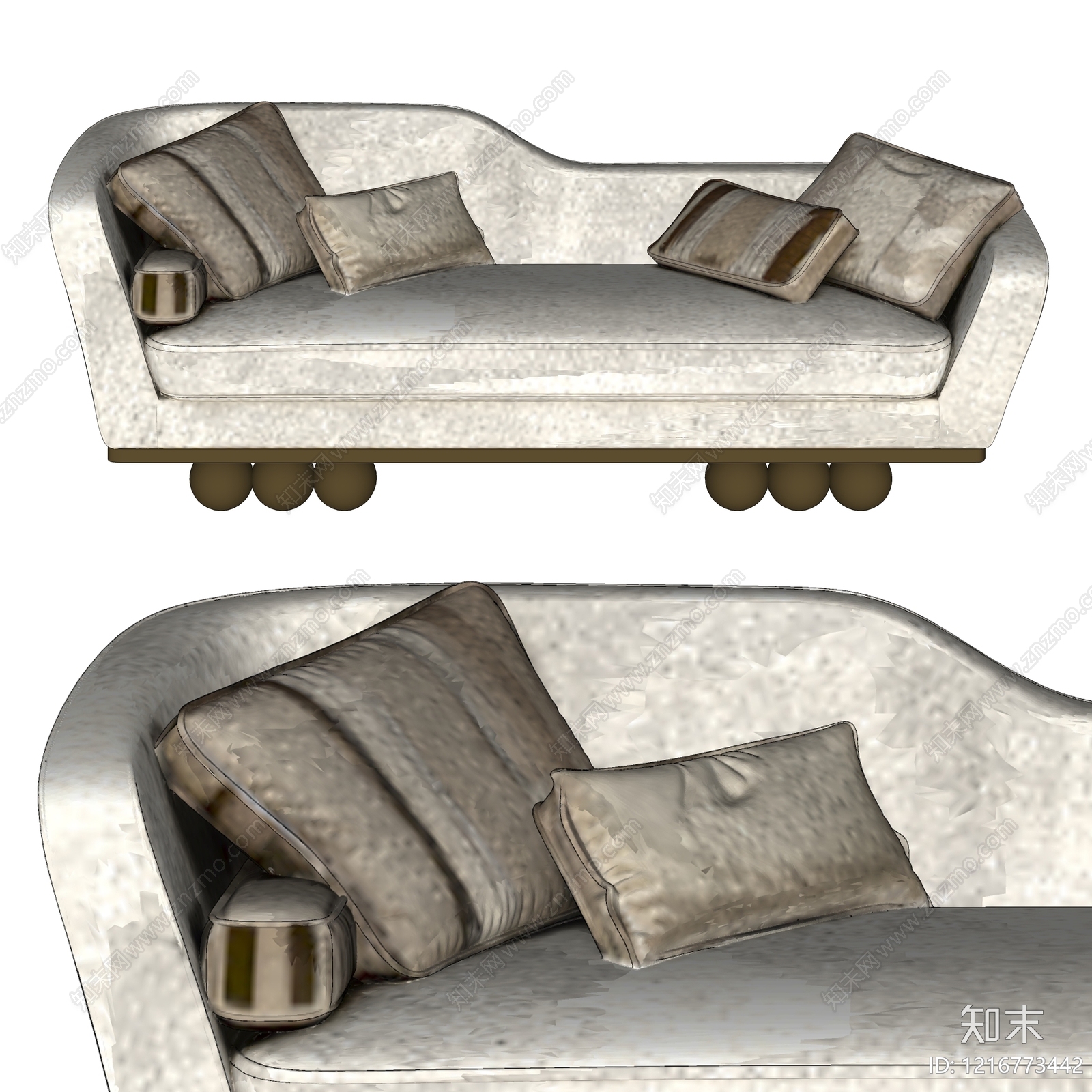 现代贵妃椅SU模型下载【ID:1216773442】
