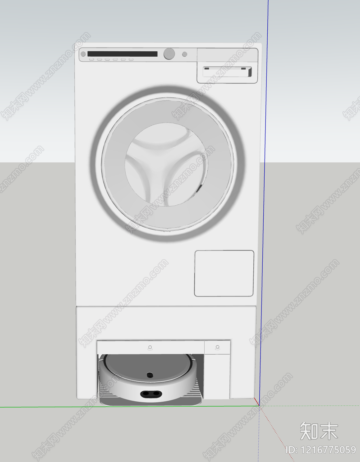 洗衣机SU模型下载【ID:1216775059】