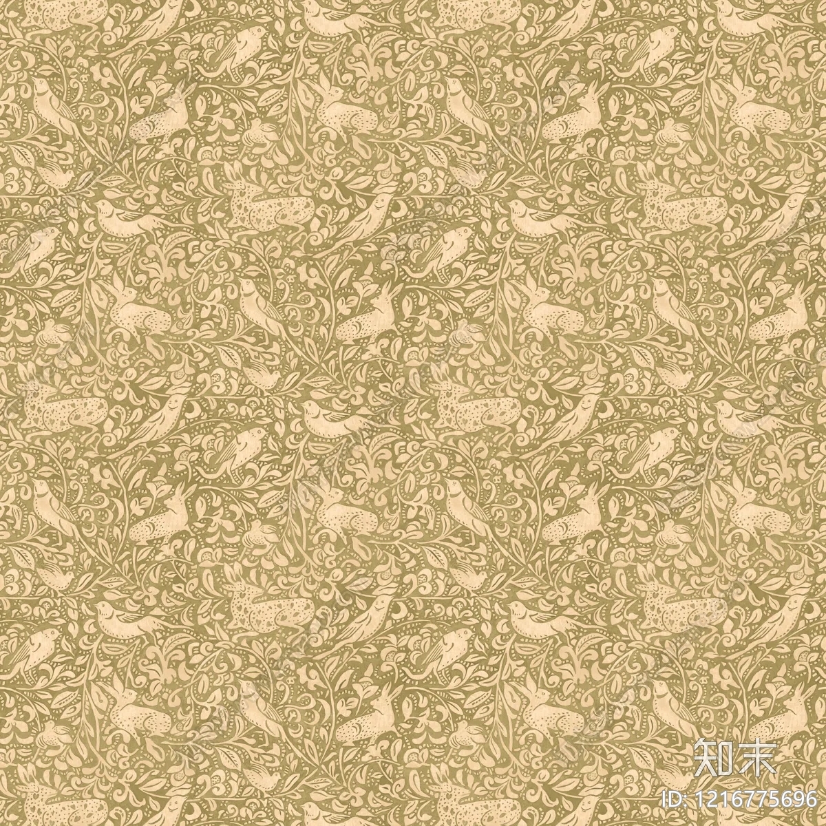 欧式花纹壁纸贴图下载【ID:1216775696】