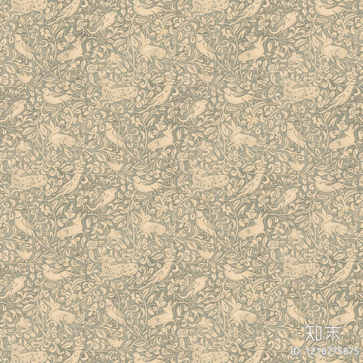 欧式花纹壁纸贴图下载【ID:1216775875】