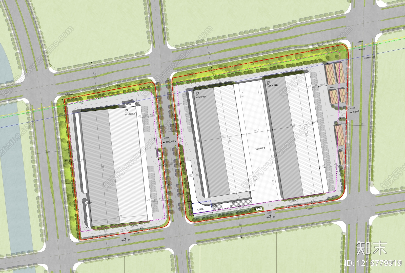 物流建筑施工图下载【ID:1216779919】