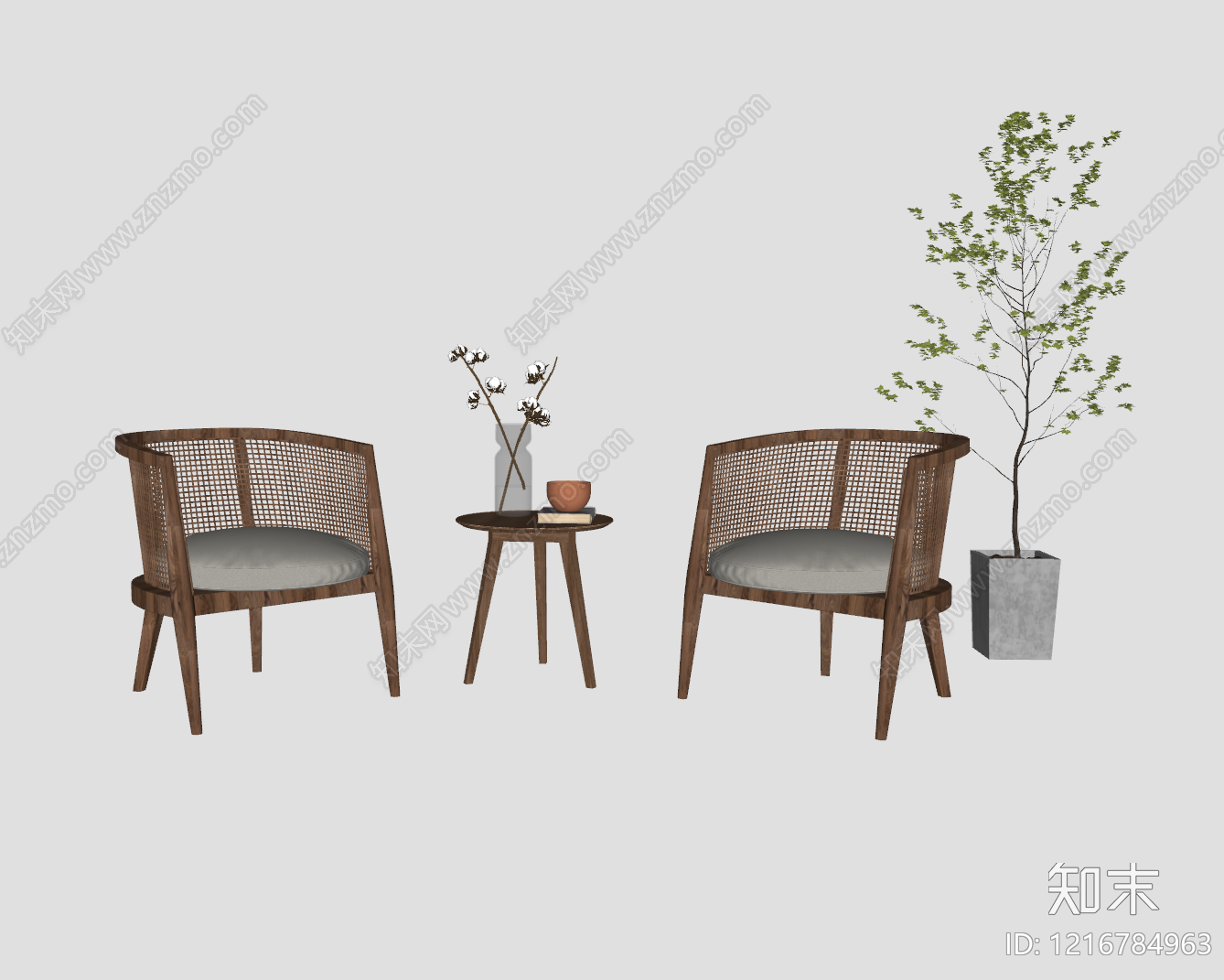 现代简约休闲椅SU模型下载【ID:1216784963】