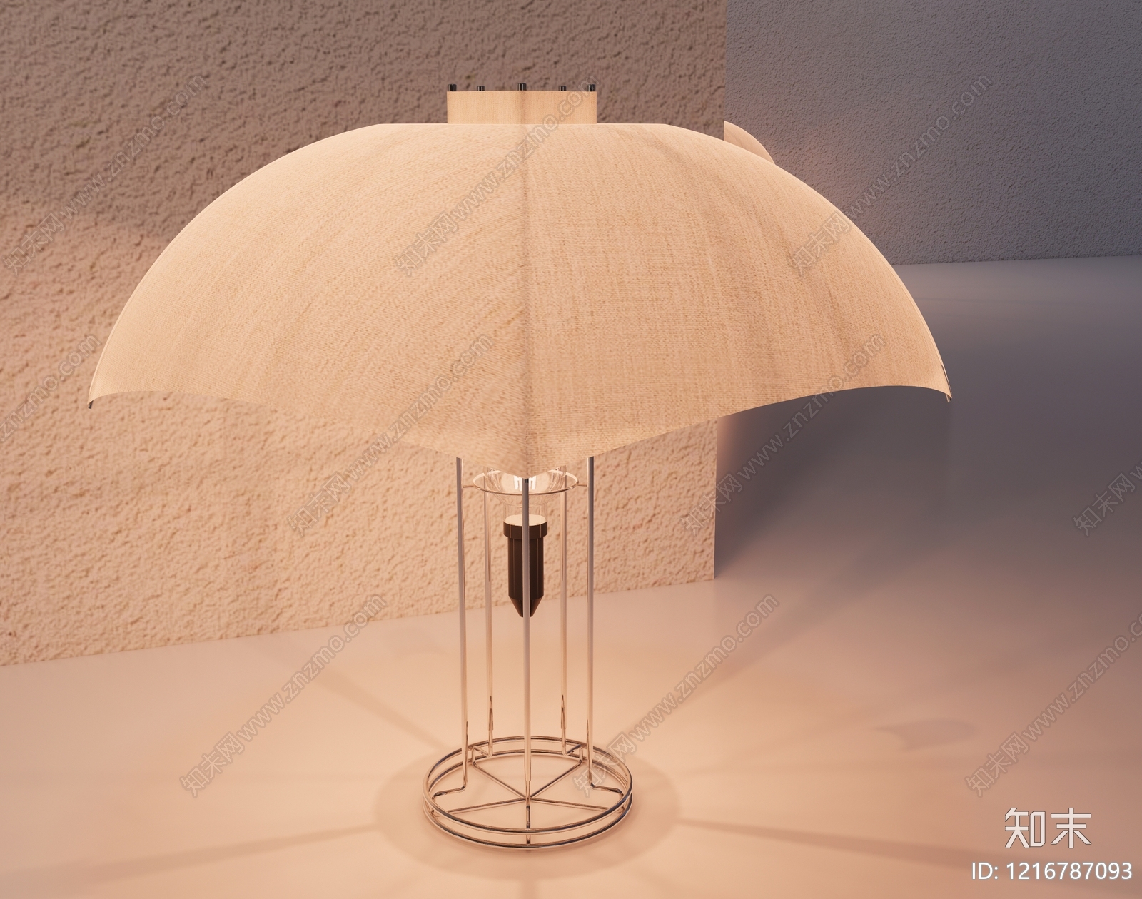 奶油风台灯3D模型下载【ID:1216787093】