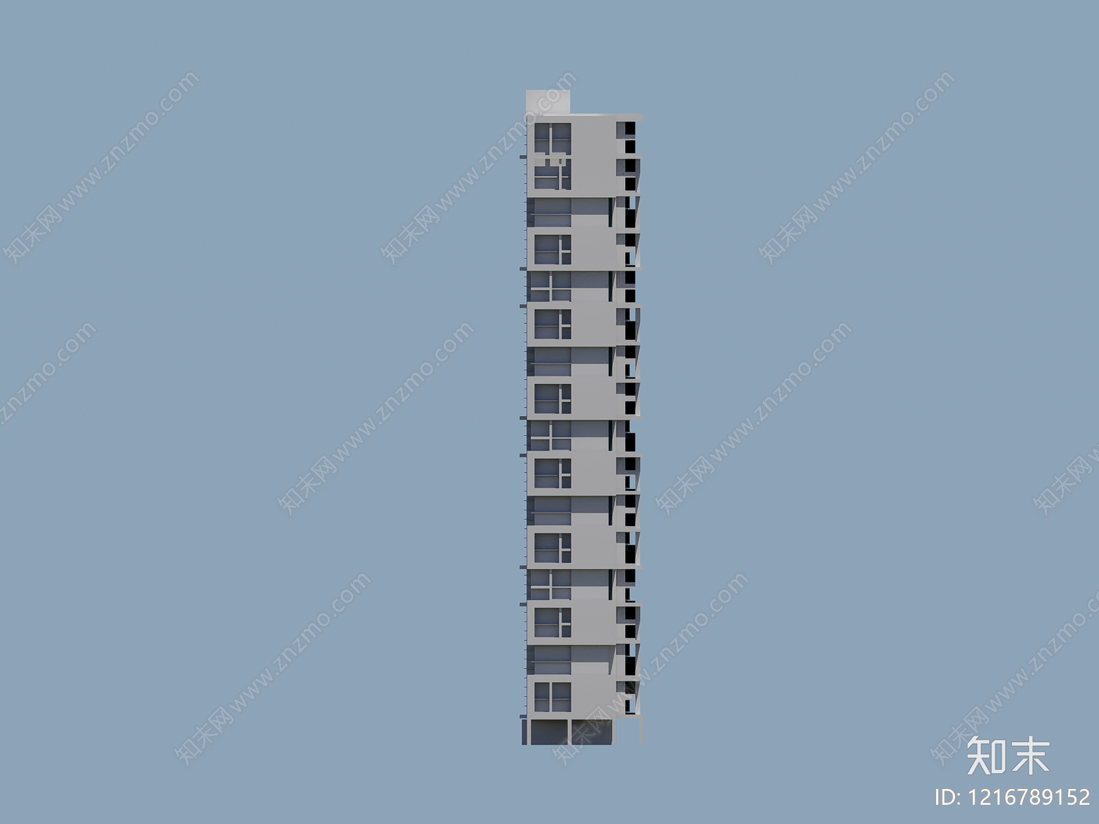 现代小高层住宅楼SU模型下载【ID:1216789152】