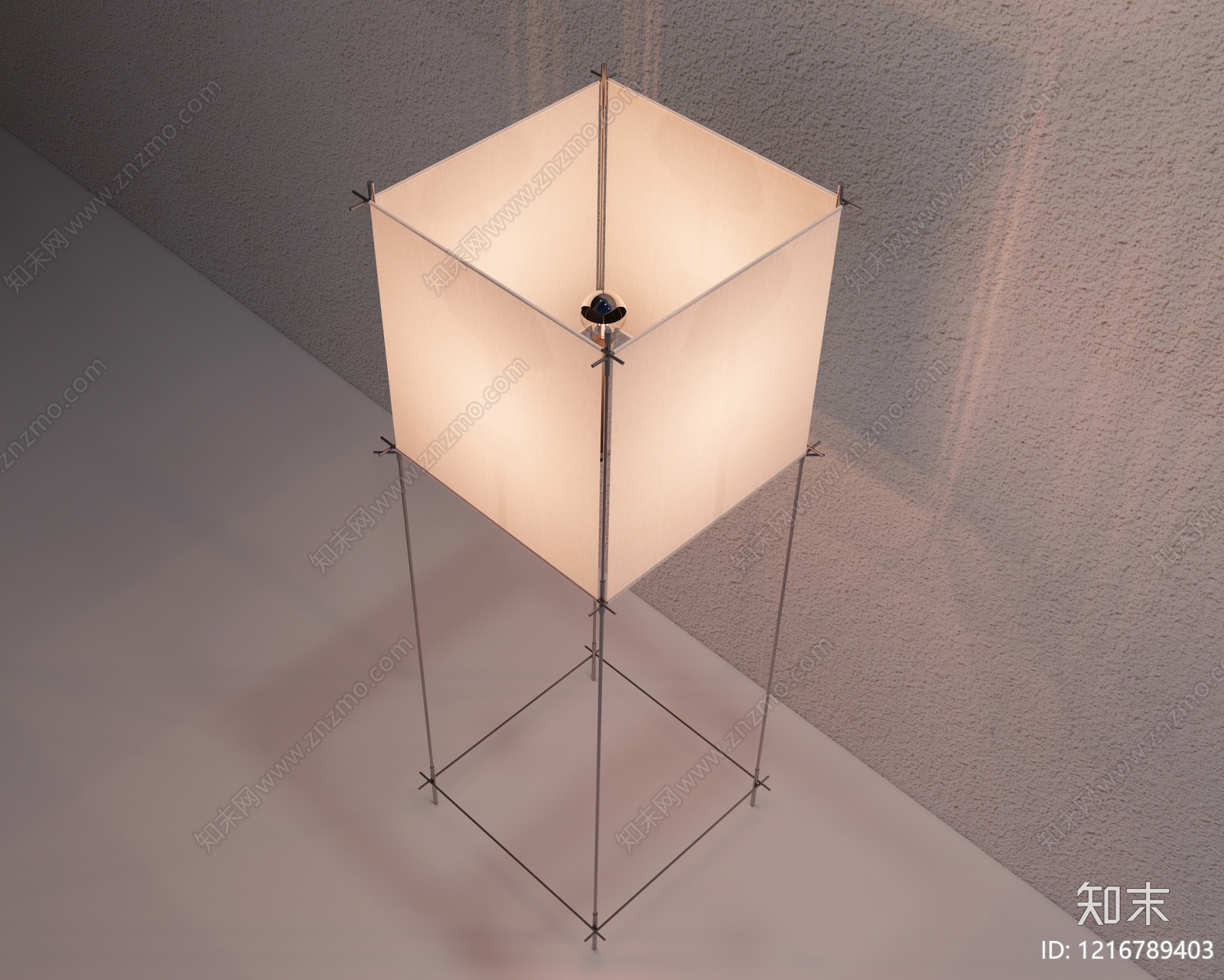 极简落地灯3D模型下载【ID:1216789403】