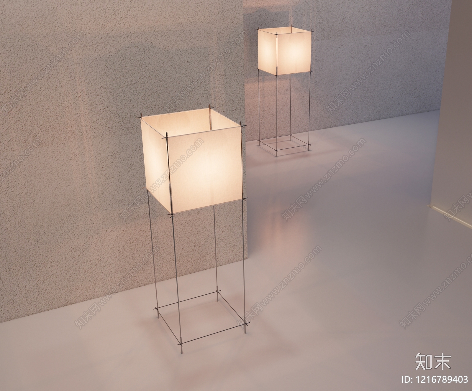 极简落地灯3D模型下载【ID:1216789403】