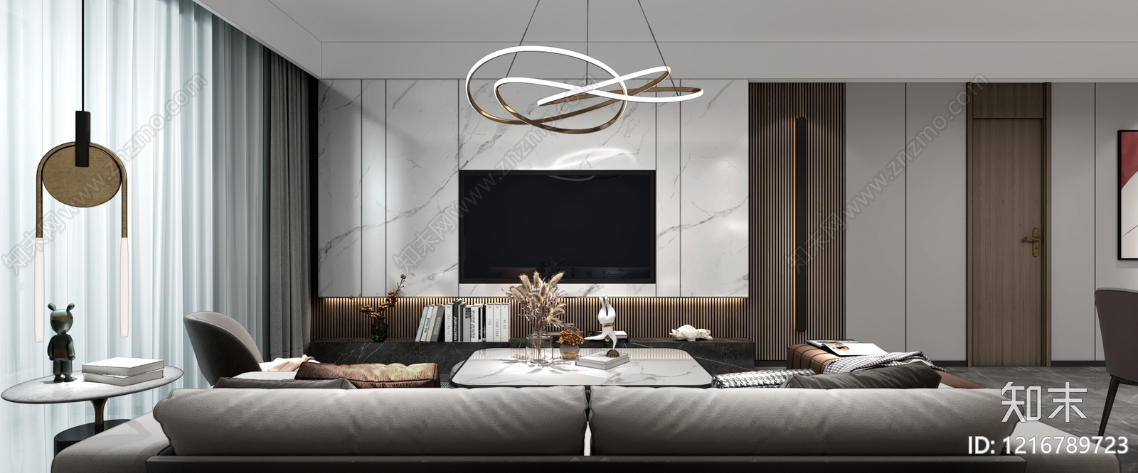 现代轻奢客餐厅3D模型下载【ID:1216789723】