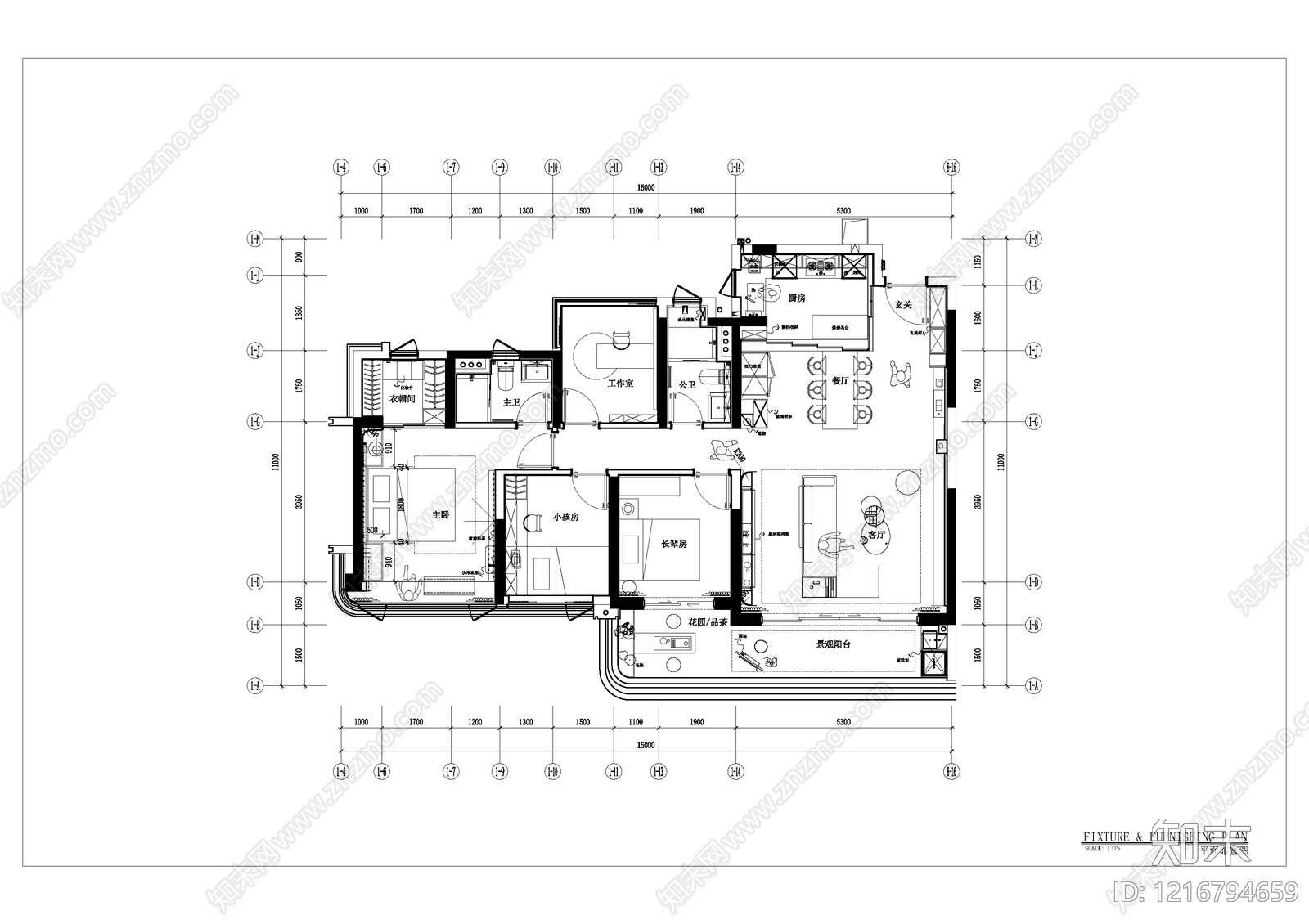 一梯两户施工图下载【ID:1216794659】