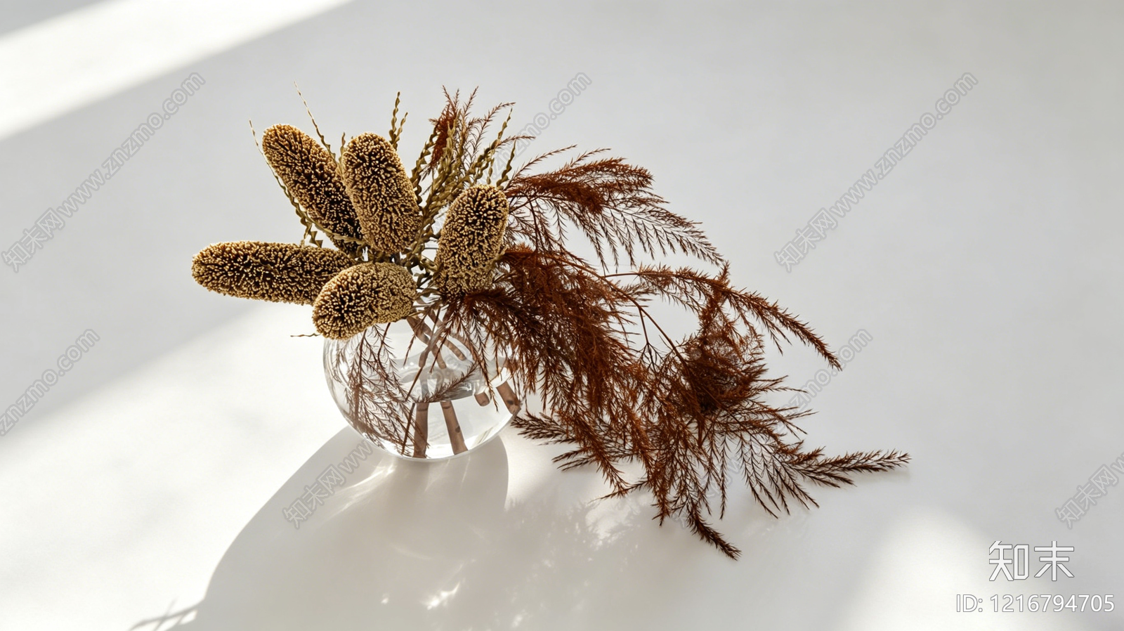 侘寂风花艺3D模型下载【ID:1216794705】