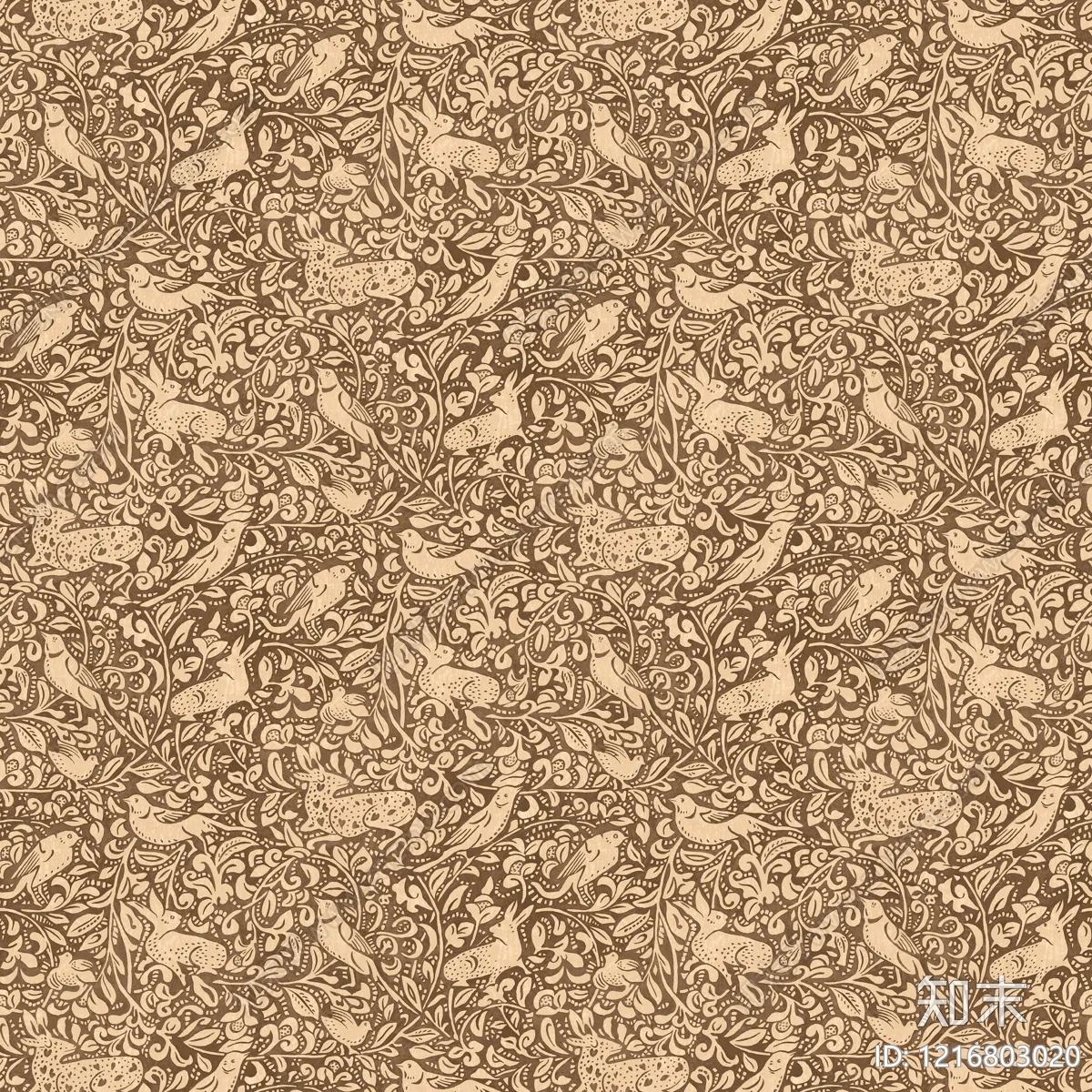 欧式花纹壁纸贴图下载【ID:1216803020】