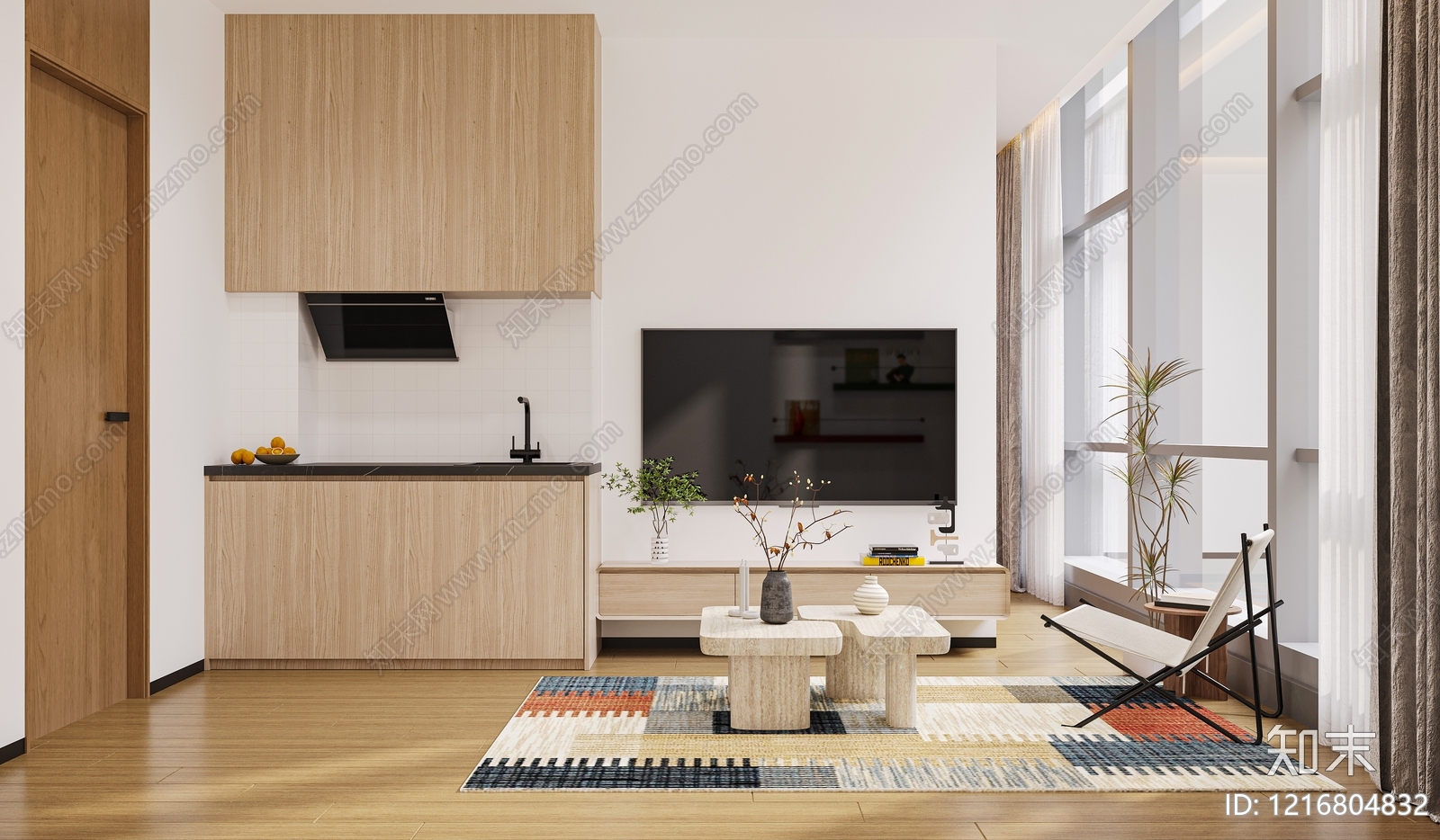 现代简约公寓3D模型下载【ID:1216804832】