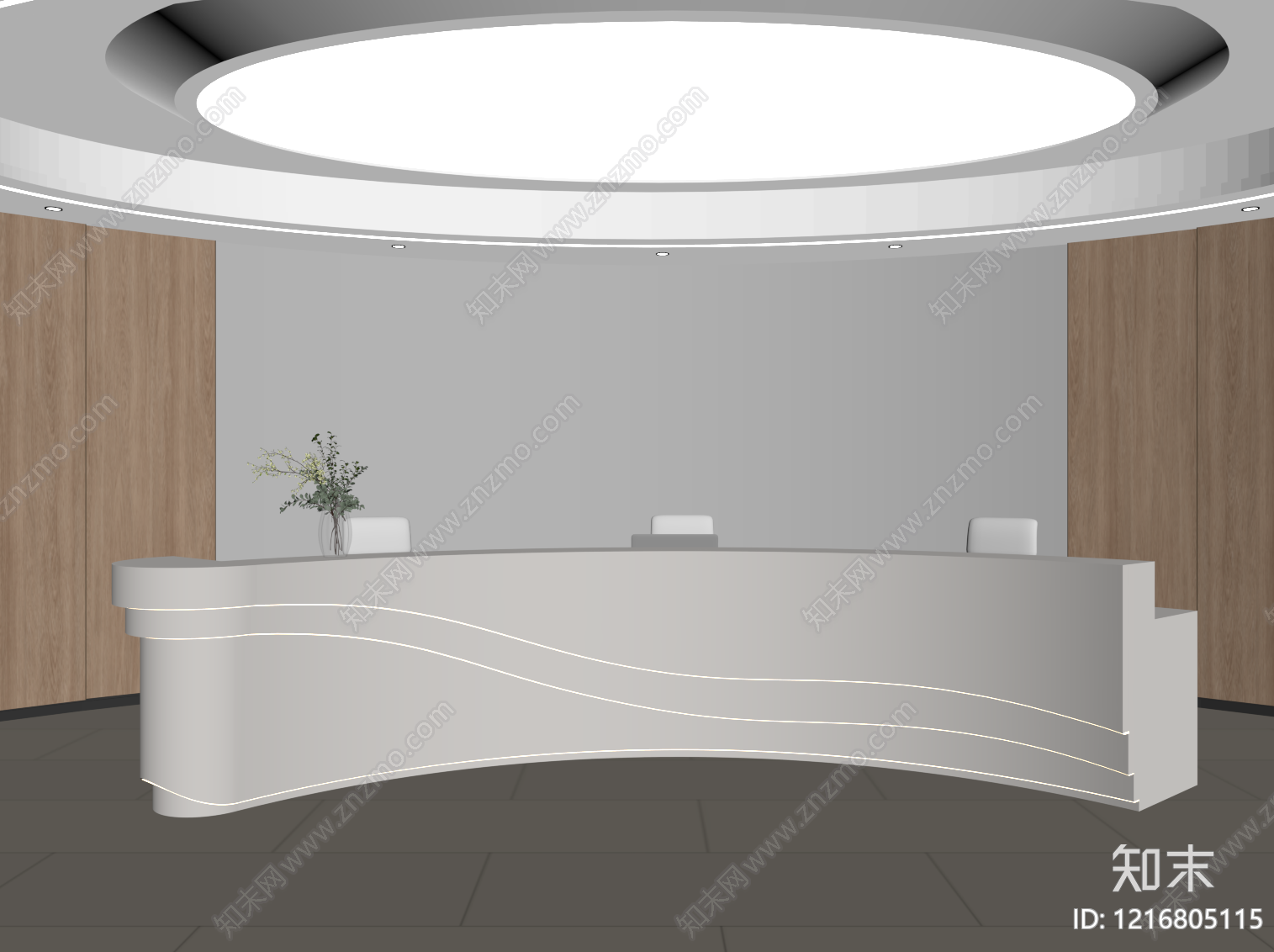 现代前台SU模型下载【ID:1216805115】