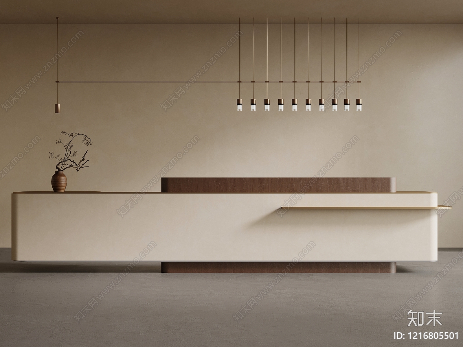 禅意酒店大堂3D模型下载【ID:1216805501】