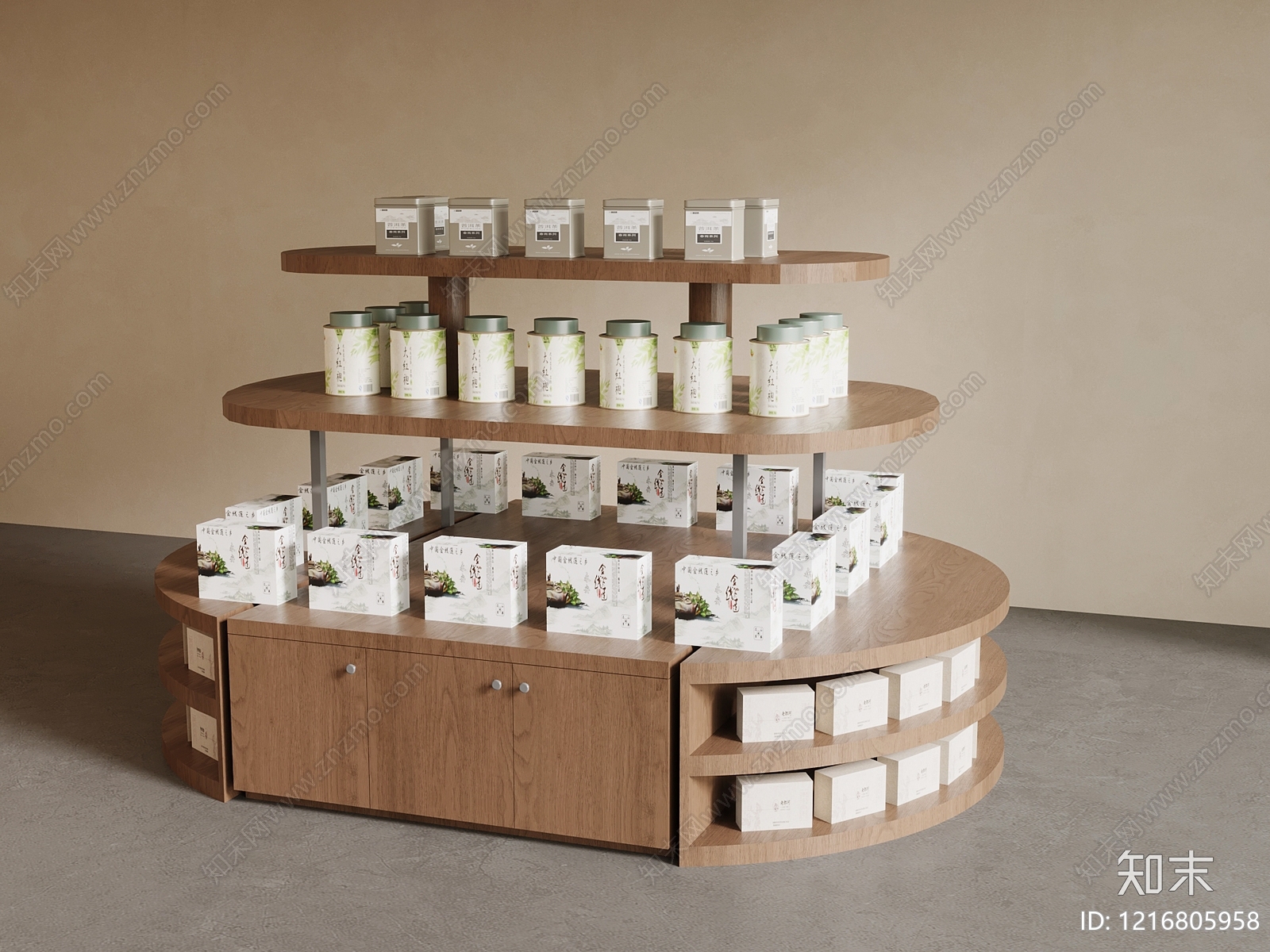 原木风茶展厅SU模型下载【ID:1216805958】