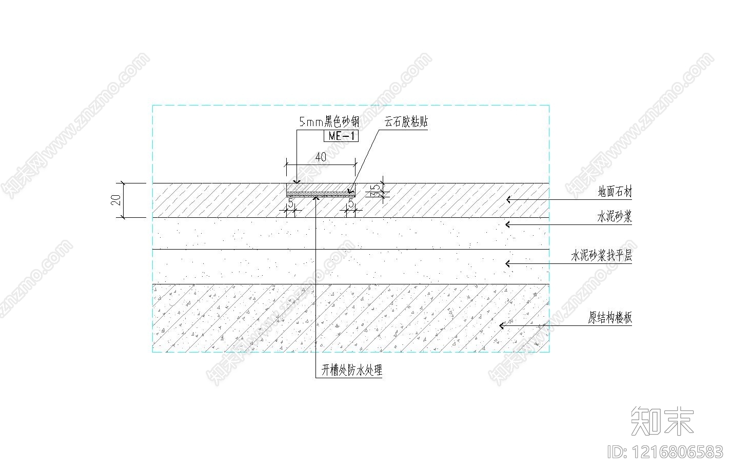 地面综合节点cad施工图下载【ID:1216806583】