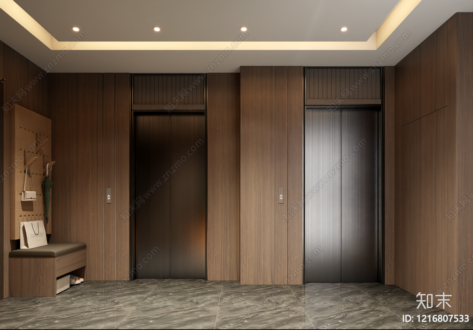 现代简约玄关3D模型下载【ID:1216807533】