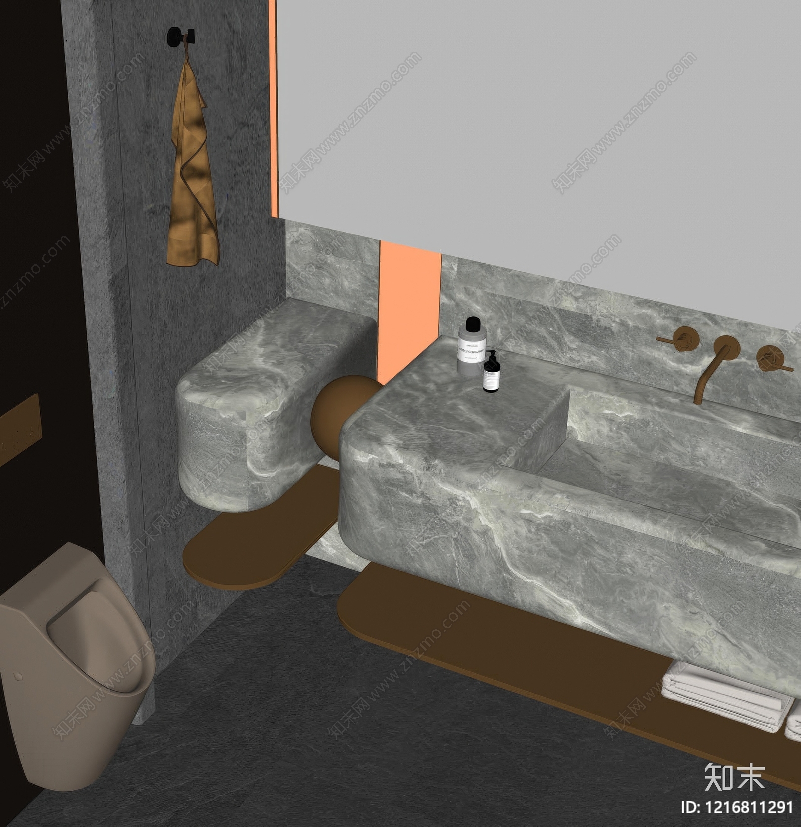 现代酒店卫生间SU模型下载【ID:1216811291】