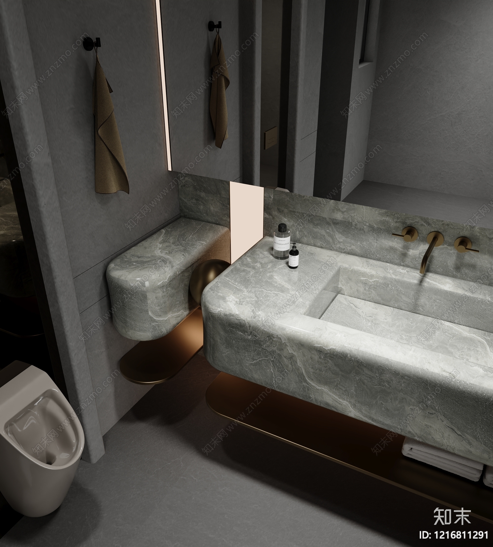 现代酒店卫生间SU模型下载【ID:1216811291】
