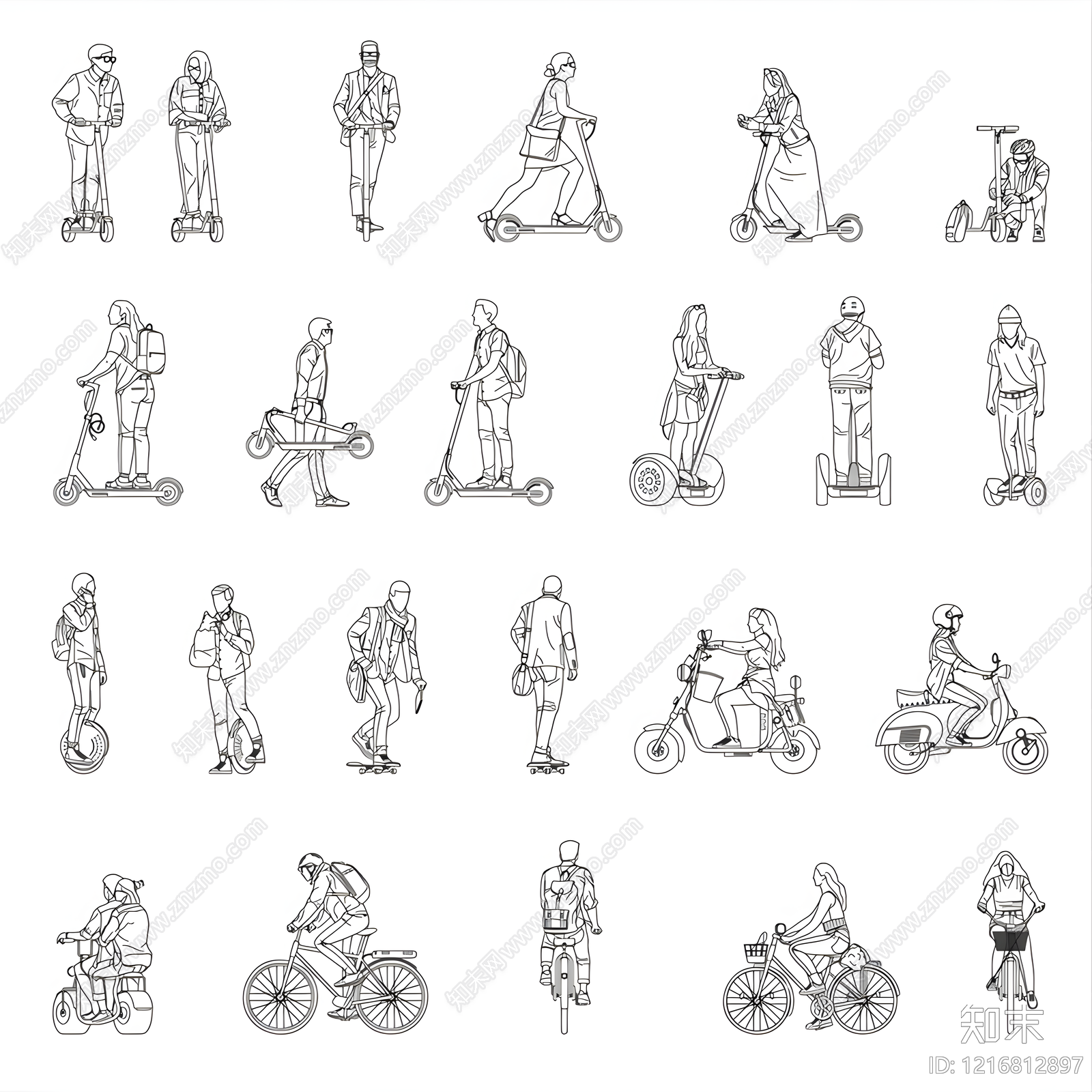 现代交通工具图库施工图下载【ID:1216812897】