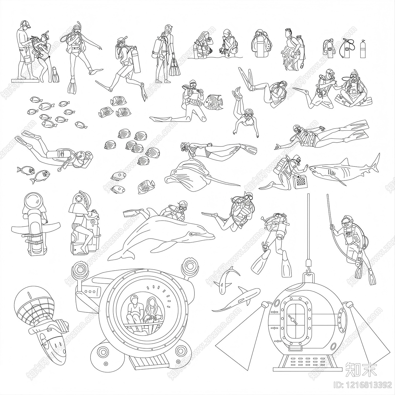 现代人物施工图下载【ID:1216813392】