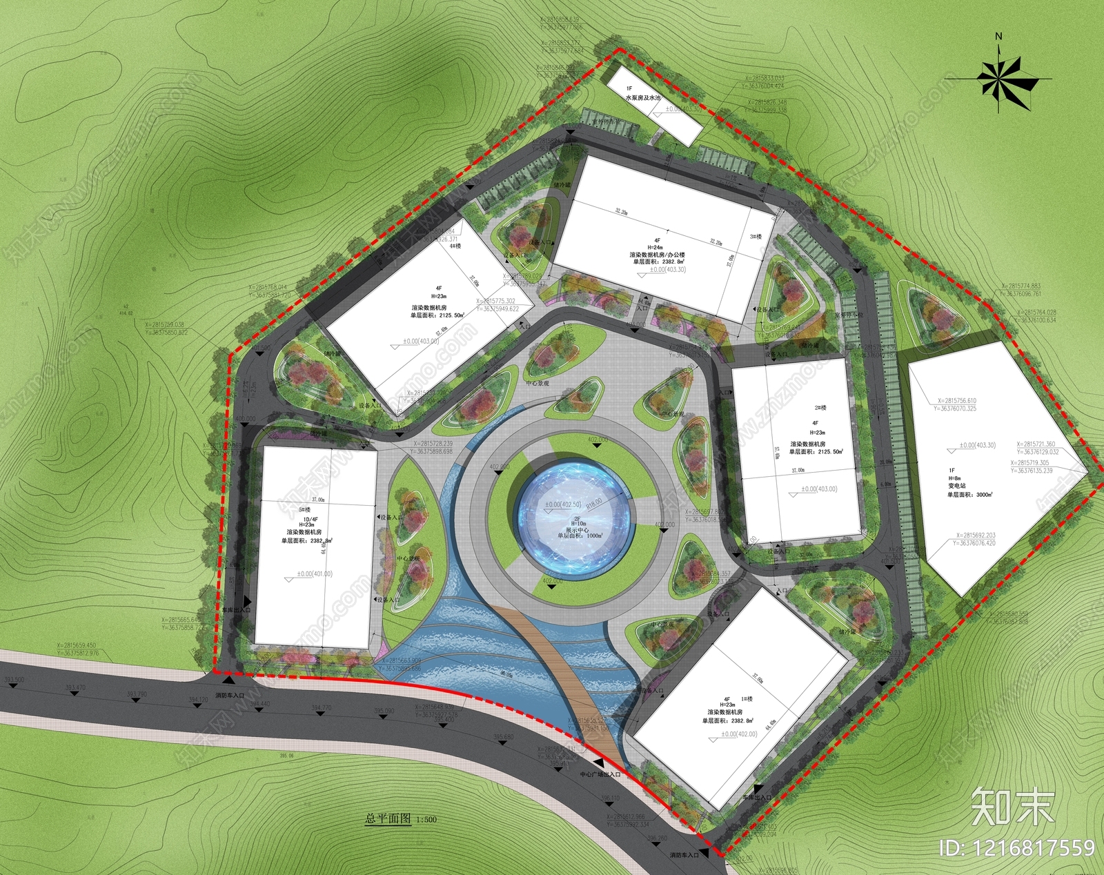 现代产业园建筑施工图下载【ID:1216817559】