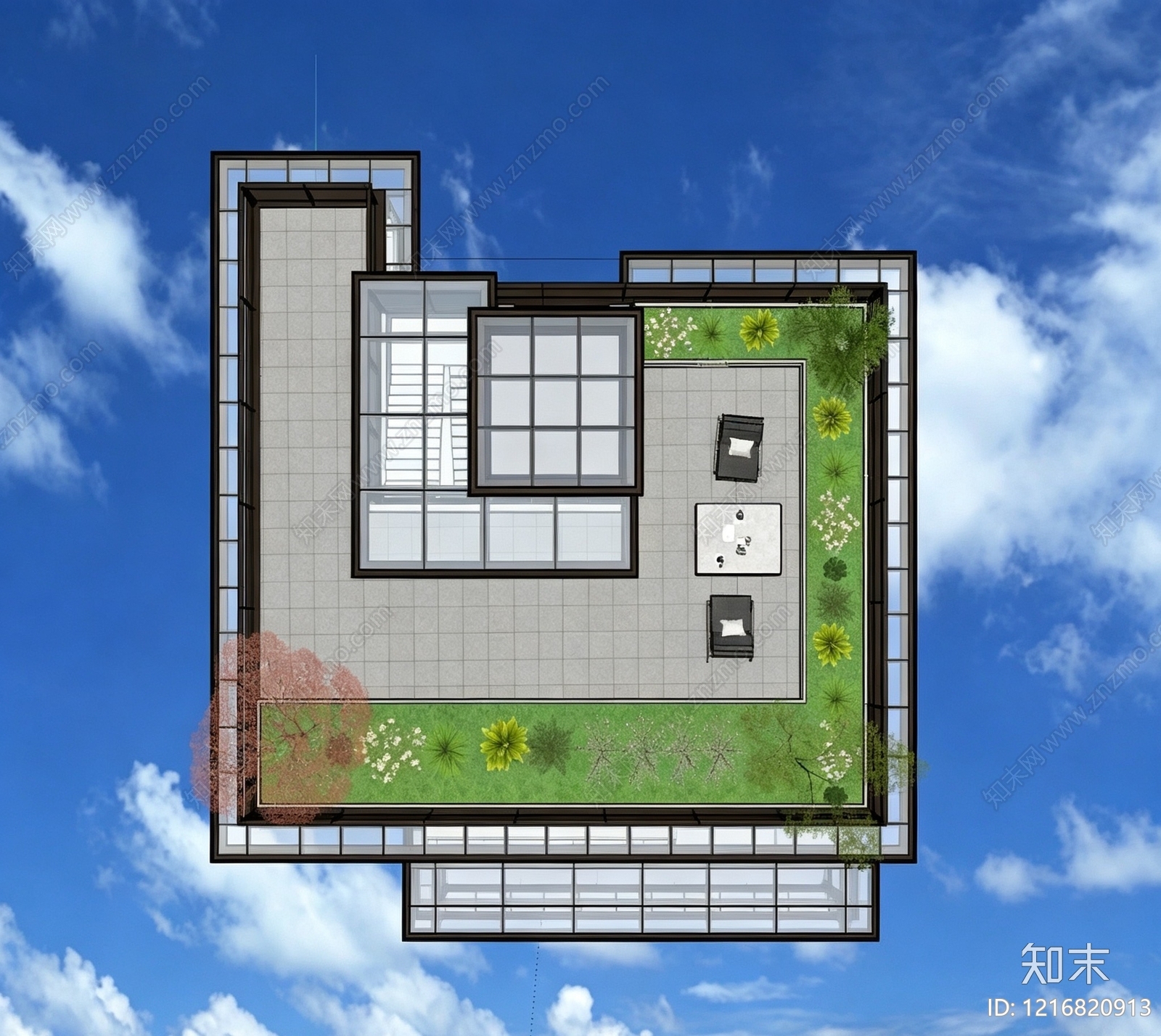 新中式独栋别墅SU模型下载【ID:1216820913】