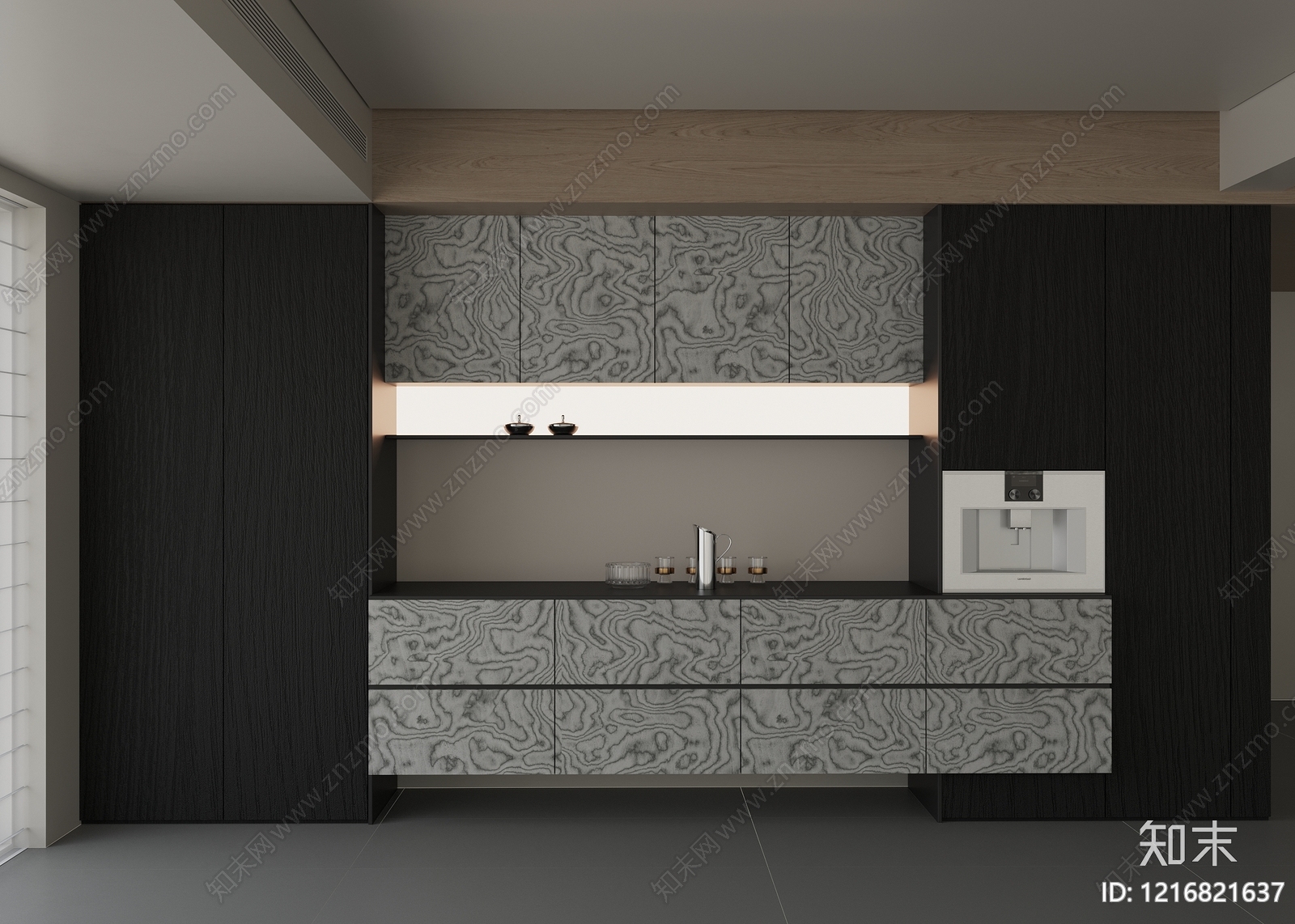 极简储物柜3D模型下载【ID:1216821637】