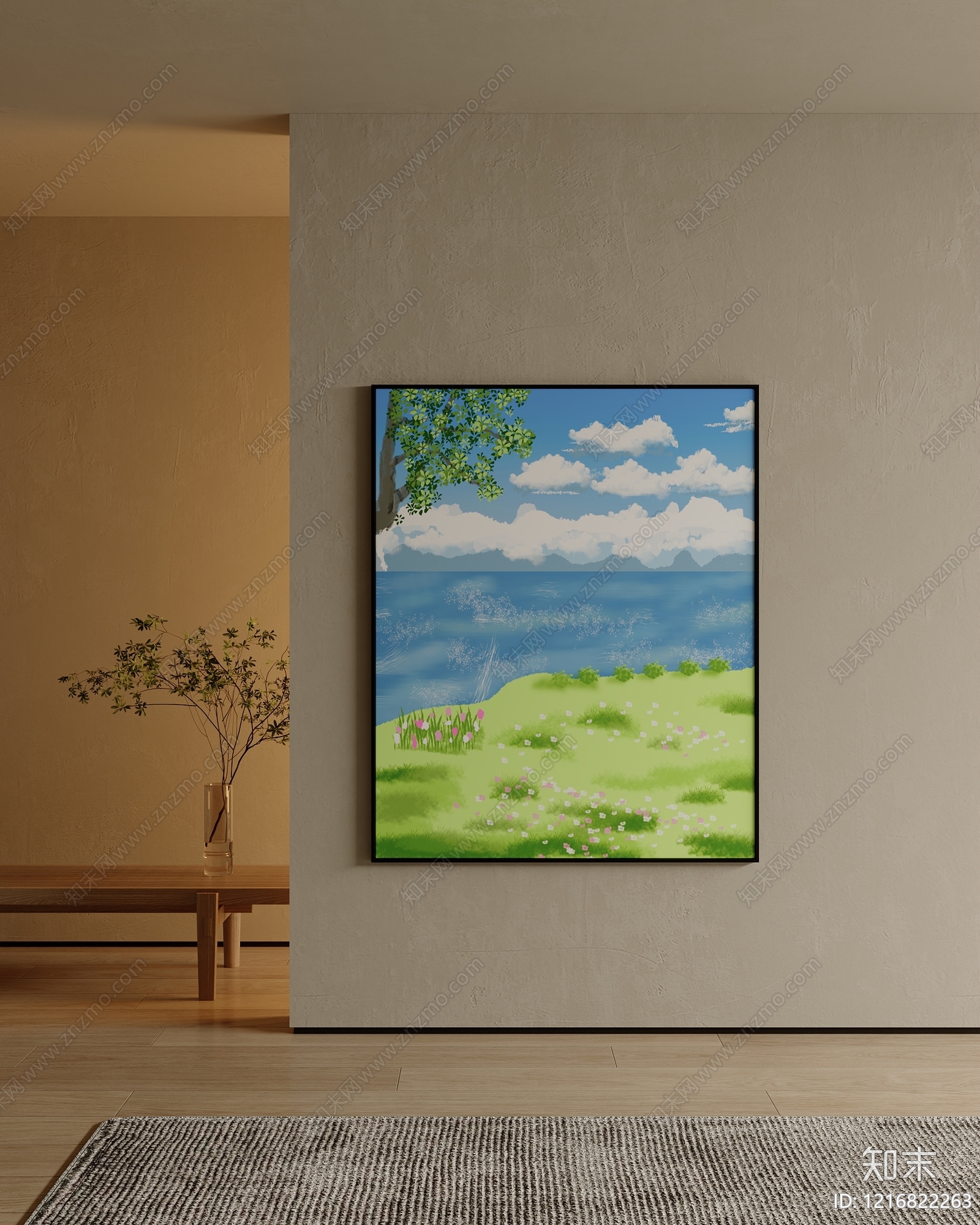 现代挂画3D模型下载【ID:1216822263】