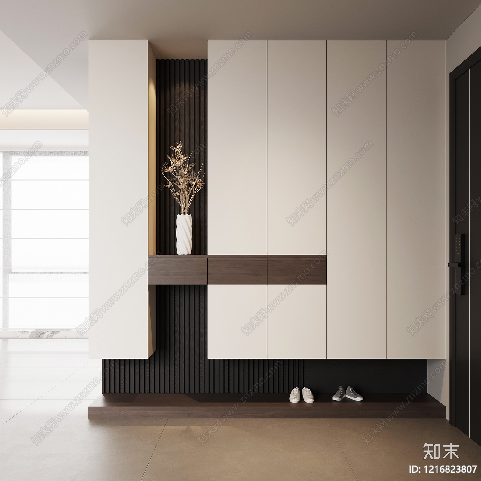 极简玄关3D模型下载【ID:1216823807】