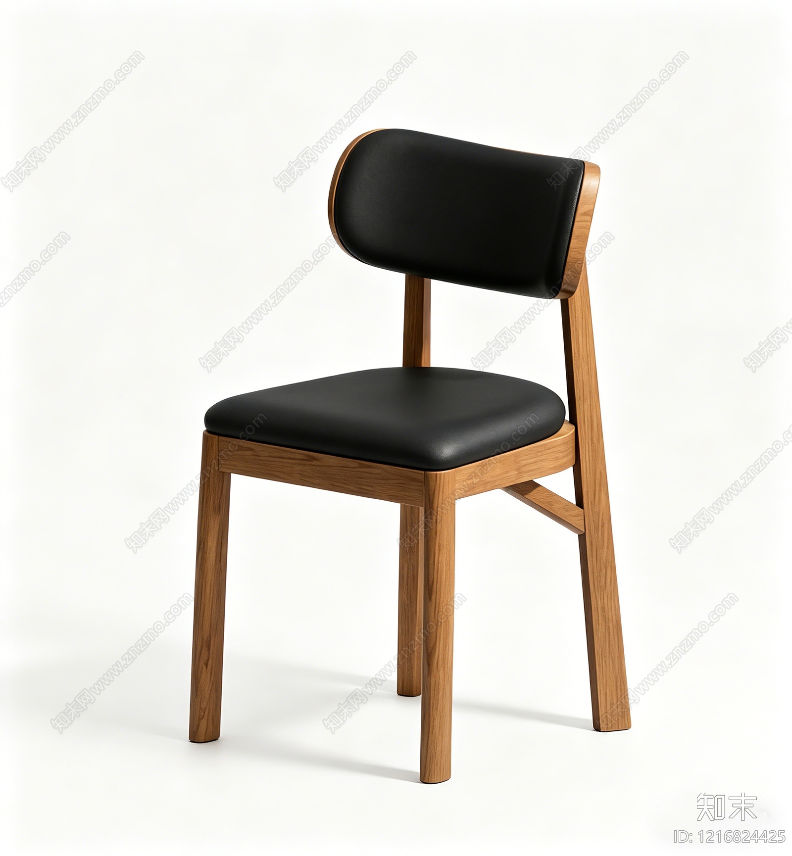 日式原木餐椅3D模型下载【ID:1216824425】