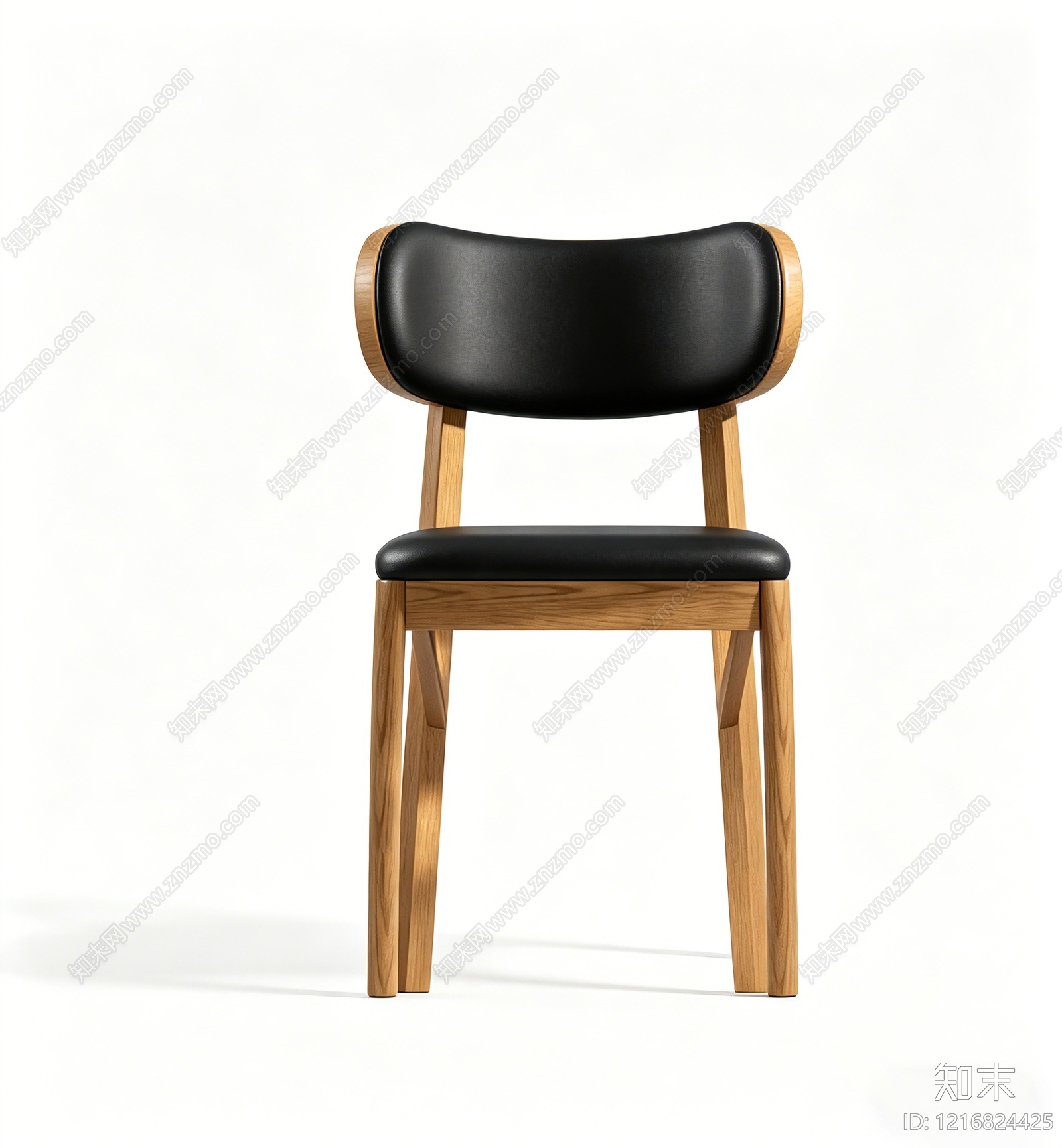 日式原木餐椅3D模型下载【ID:1216824425】