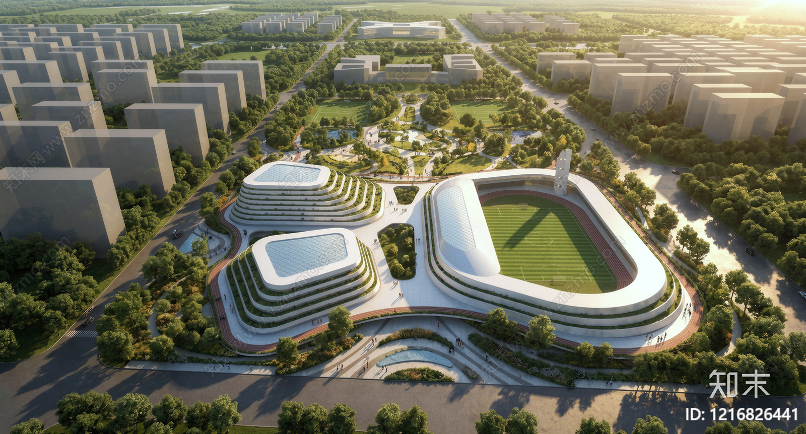 现代主义体育建筑SU模型下载【ID:1216826441】