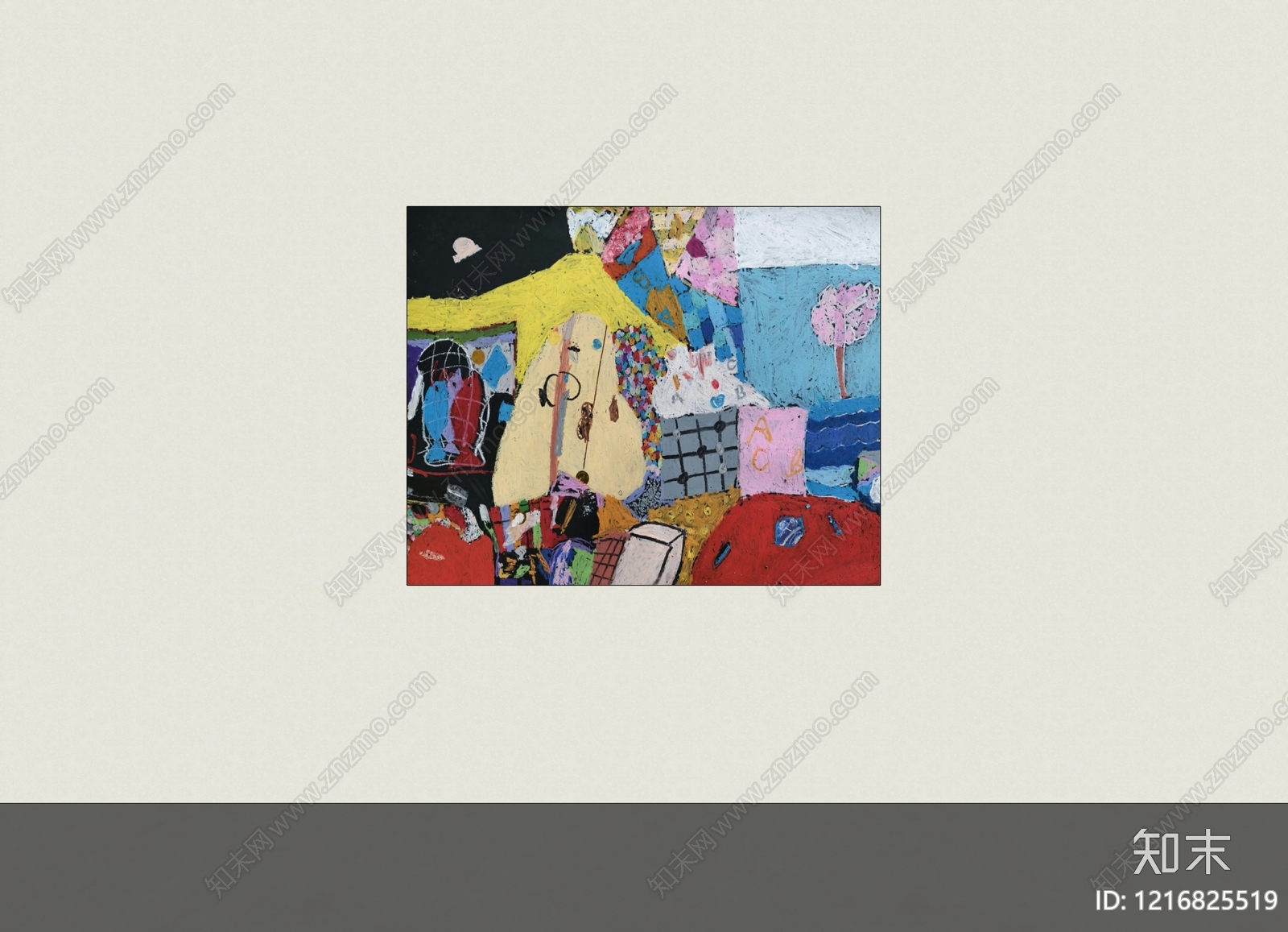 现代挂画SU模型下载【ID:1216825519】