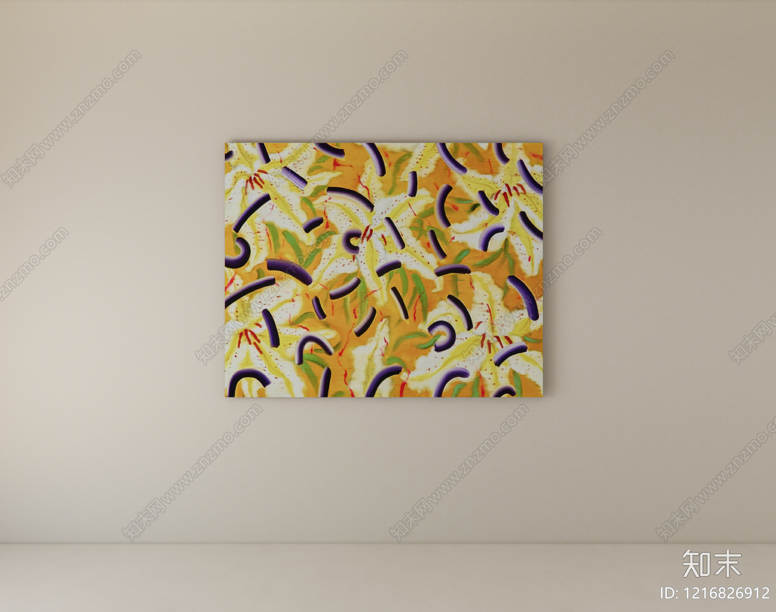 现代挂画SU模型下载【ID:1216826912】