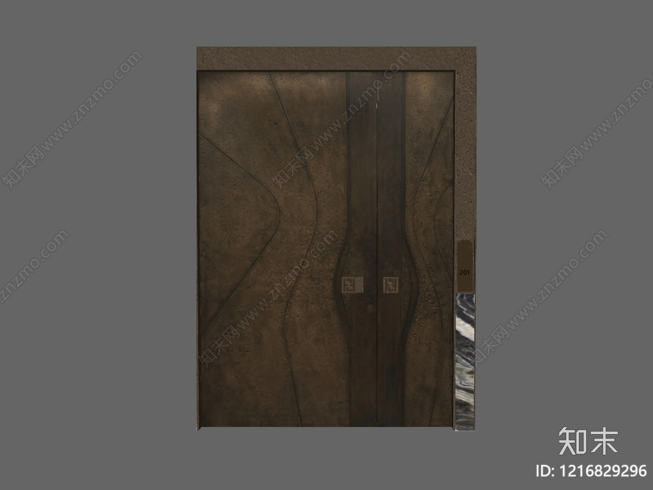 新中式双开门SU模型下载【ID:1216829296】