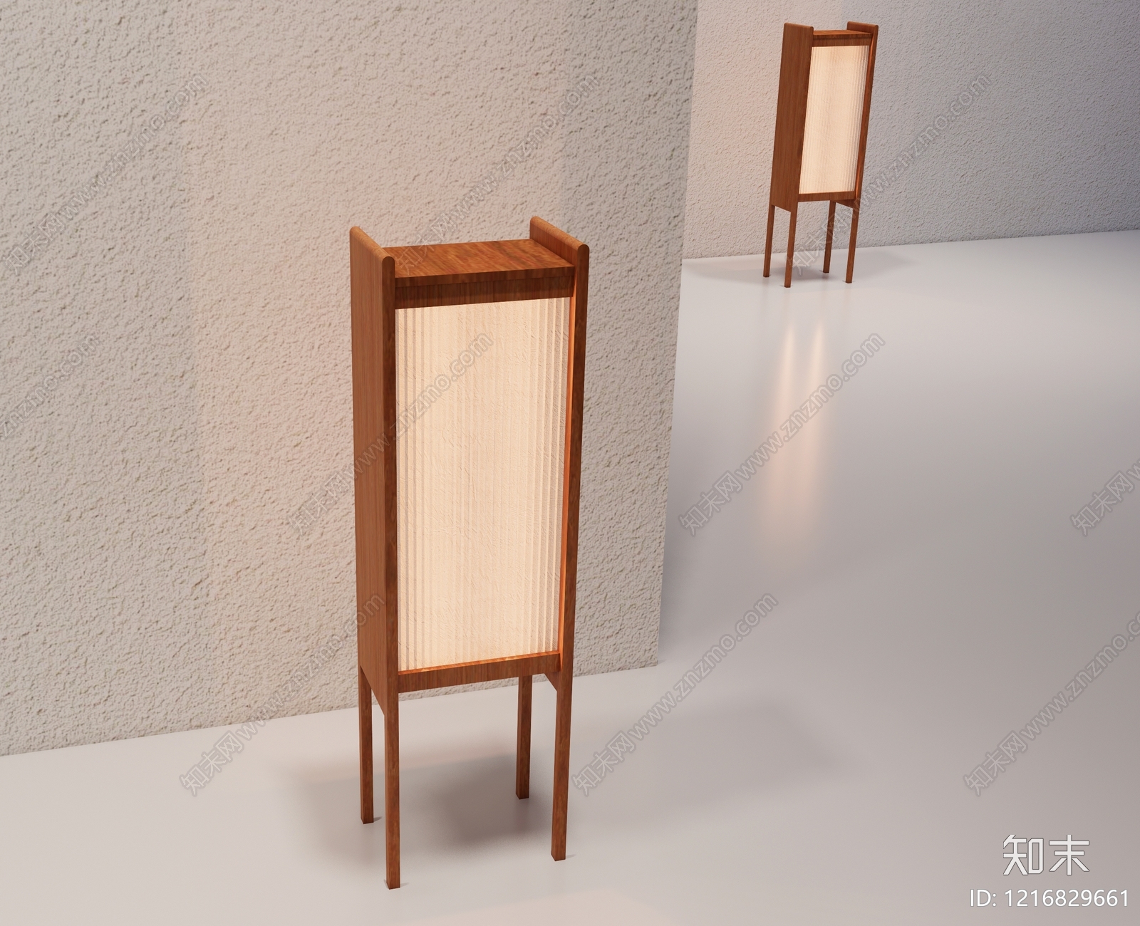 新中式落地灯3D模型下载【ID:1216829661】