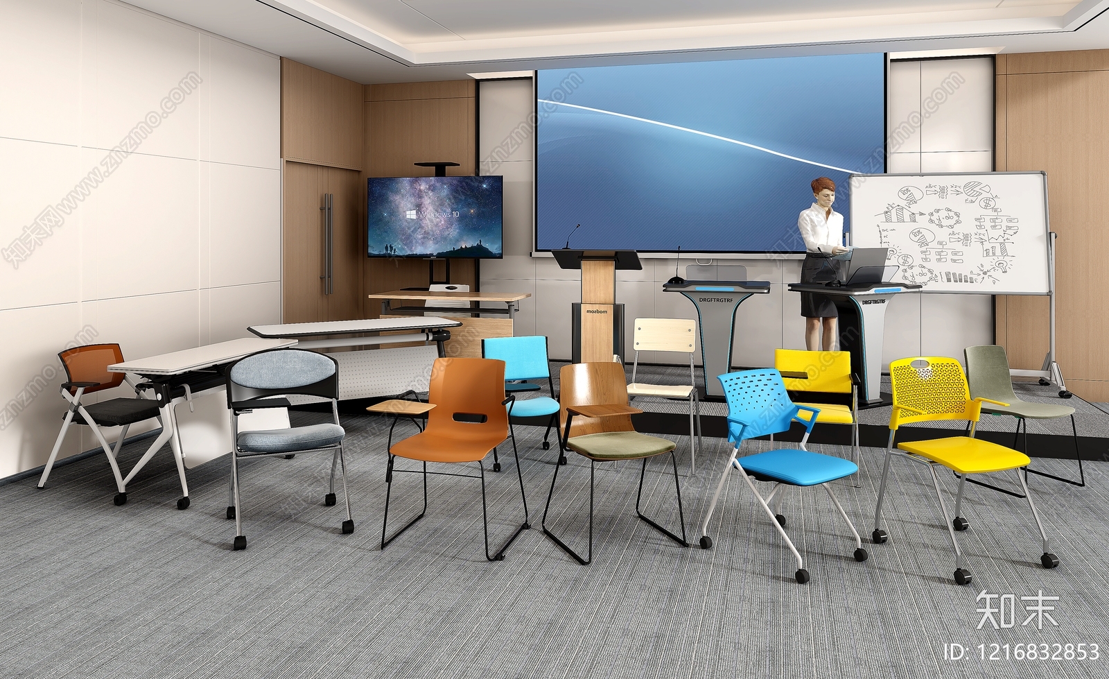 现代简约家具展厅3D模型渲染效果图