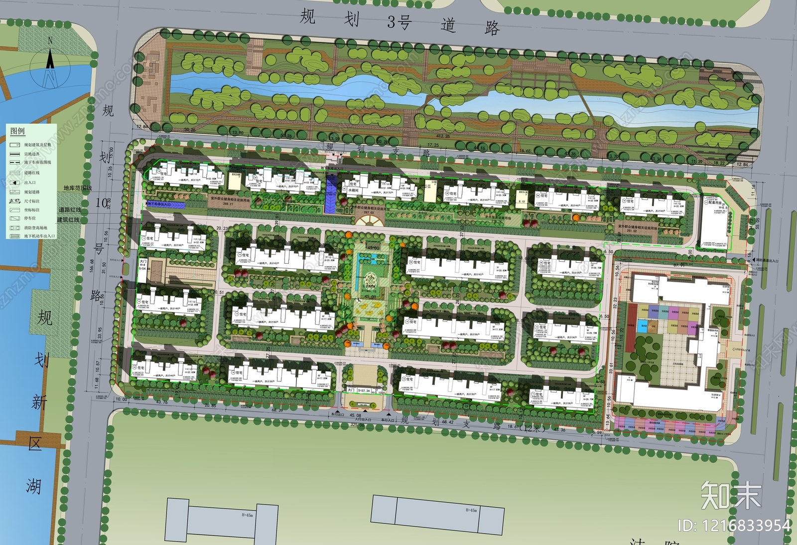 新中式住宅楼建筑施工图下载【ID:1216833954】
