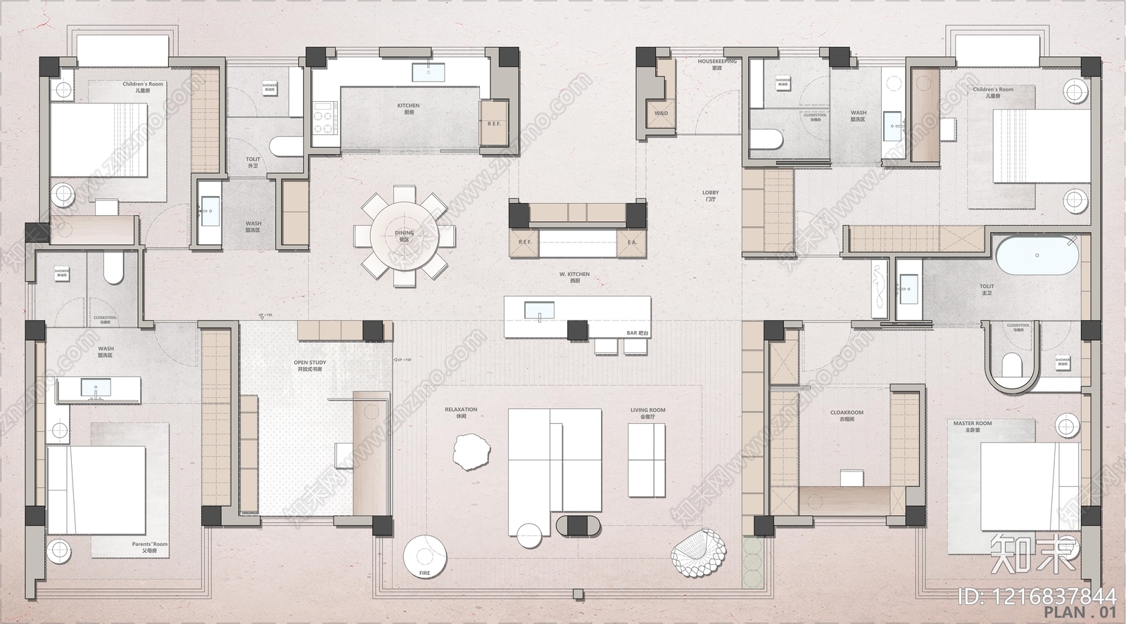 大平层施工图下载【ID:1216837844】